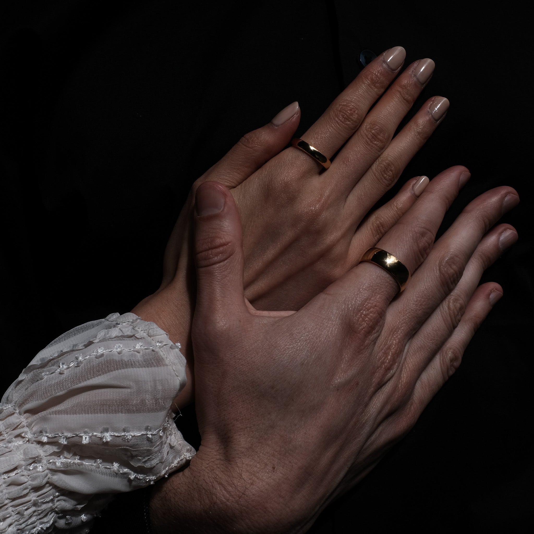 The Connection - Women's Silver 4mm Tungsten Gloss Finish Curved Ring