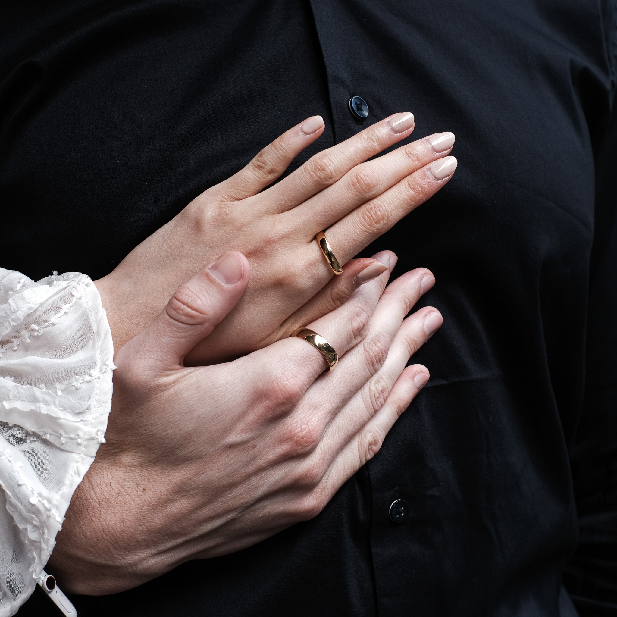 The Bond - Gold 6mm Tungsten Gloss Finish Curved Ring