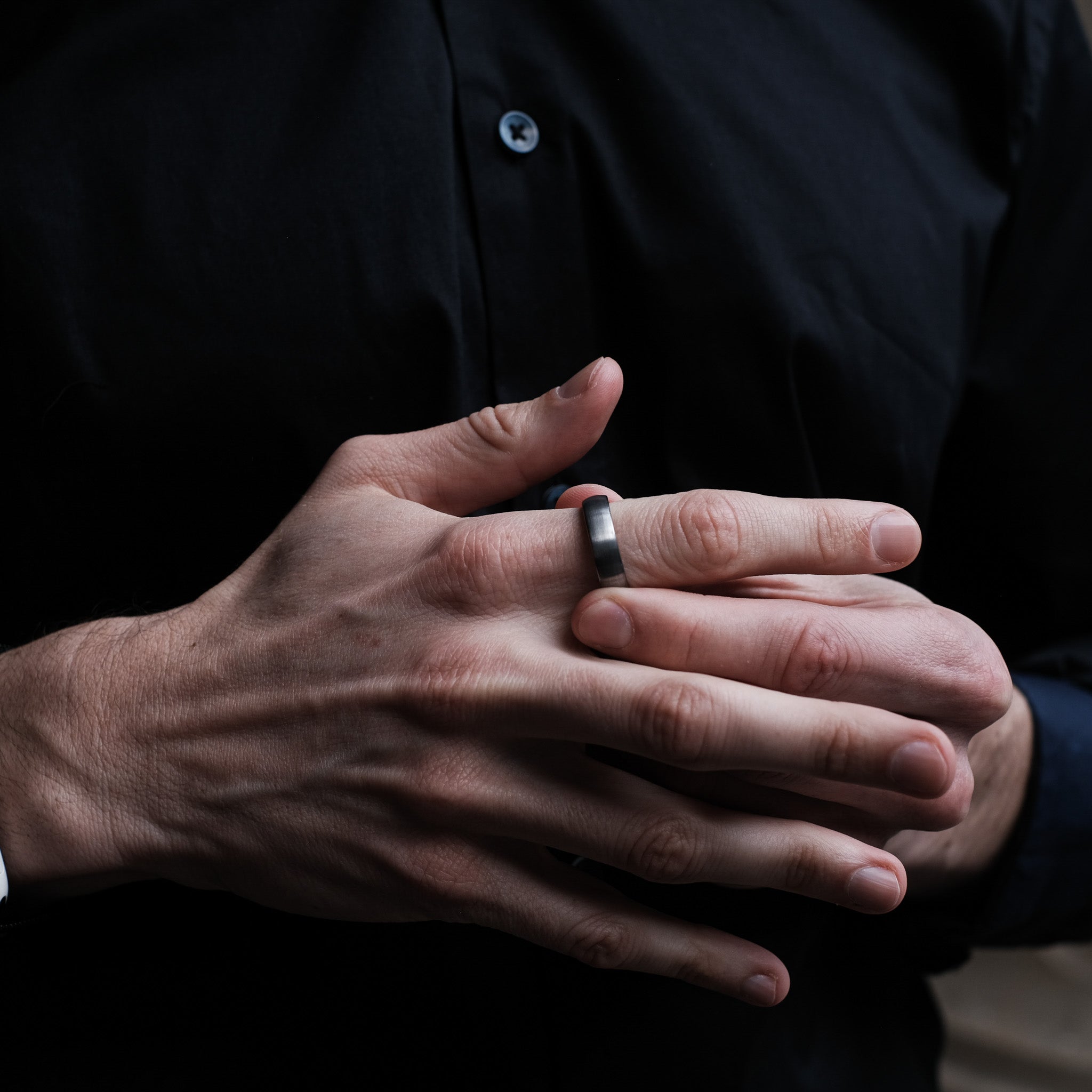 The Eloquent - Silver 6mm Brushed Tungsten Ring