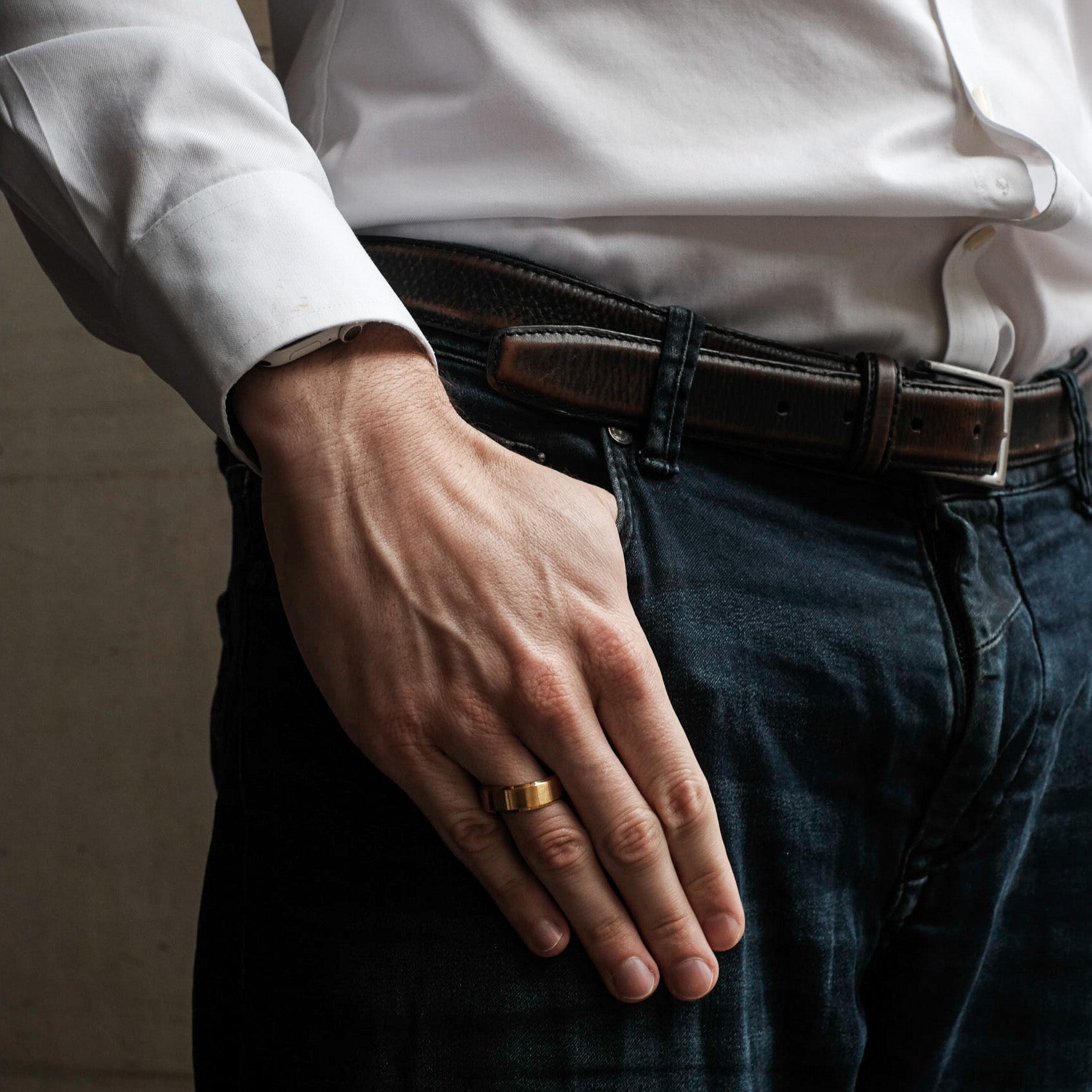 The Thompson - Brushed Titanium Ring