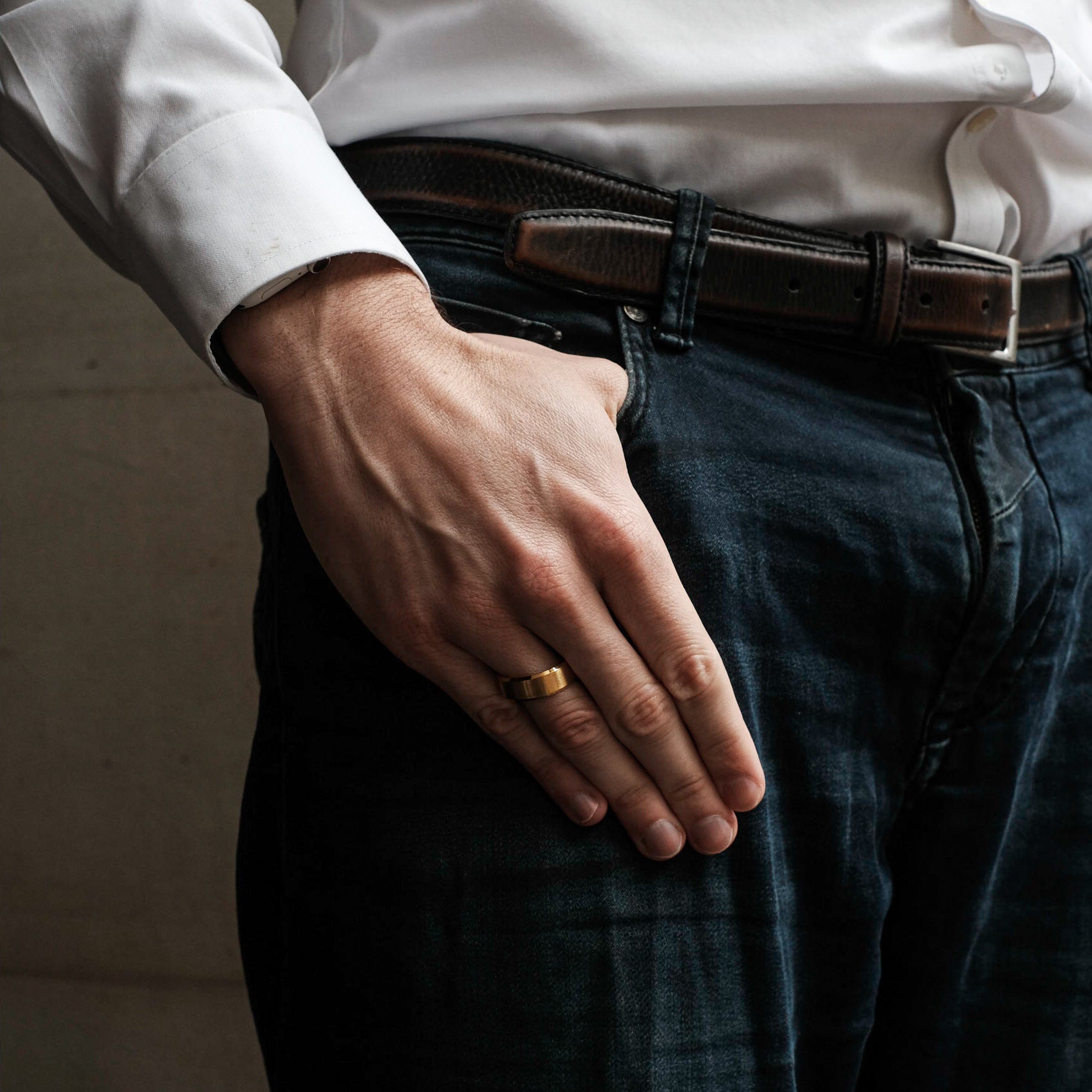 The Thompson - Brushed Titanium Ring