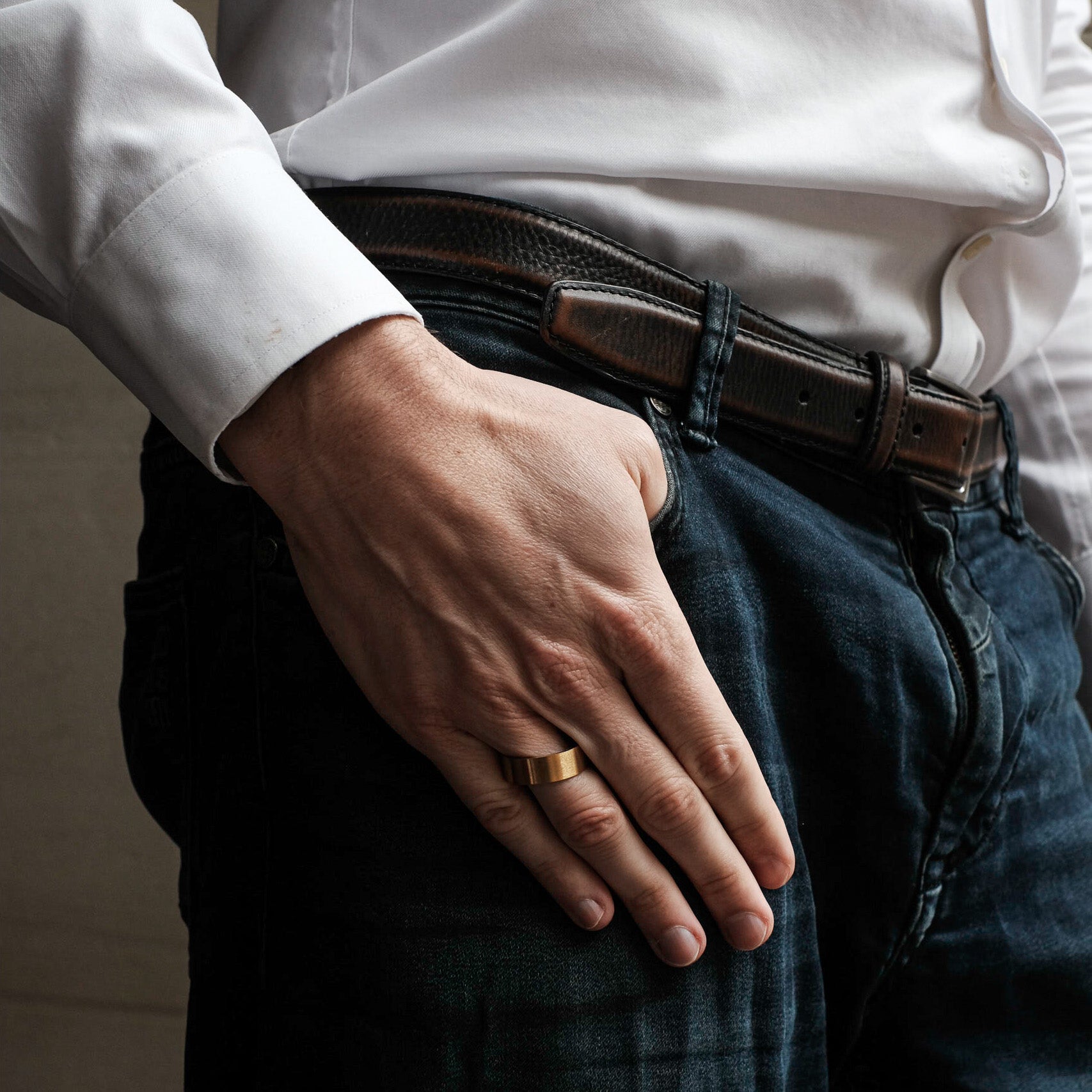 The Millionaire - Brushed Titanium Ring