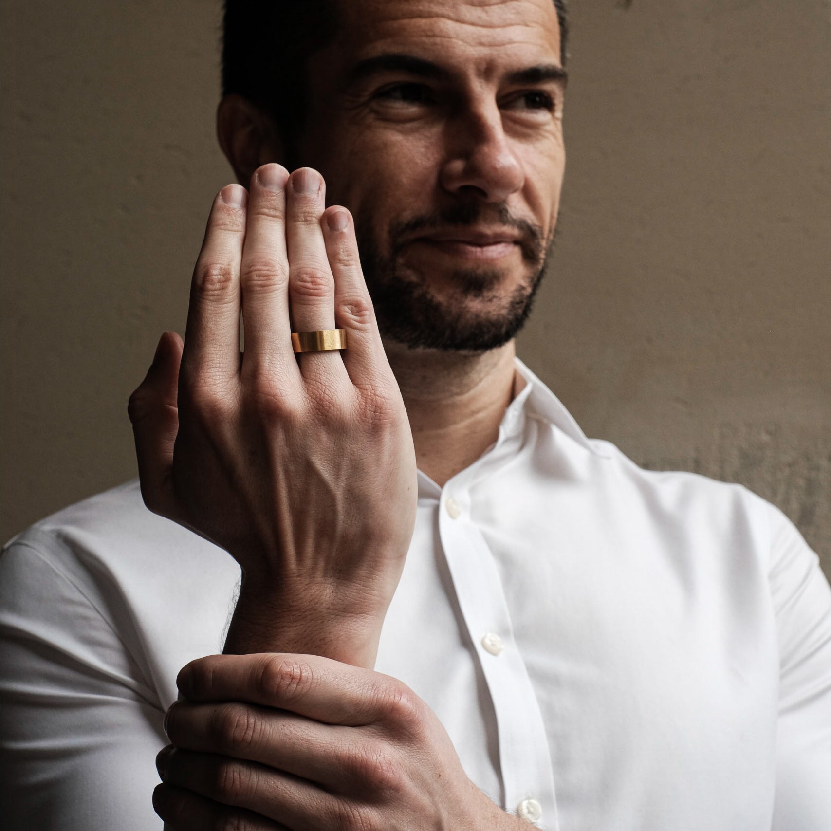 The Millionaire - Brushed Titanium Ring