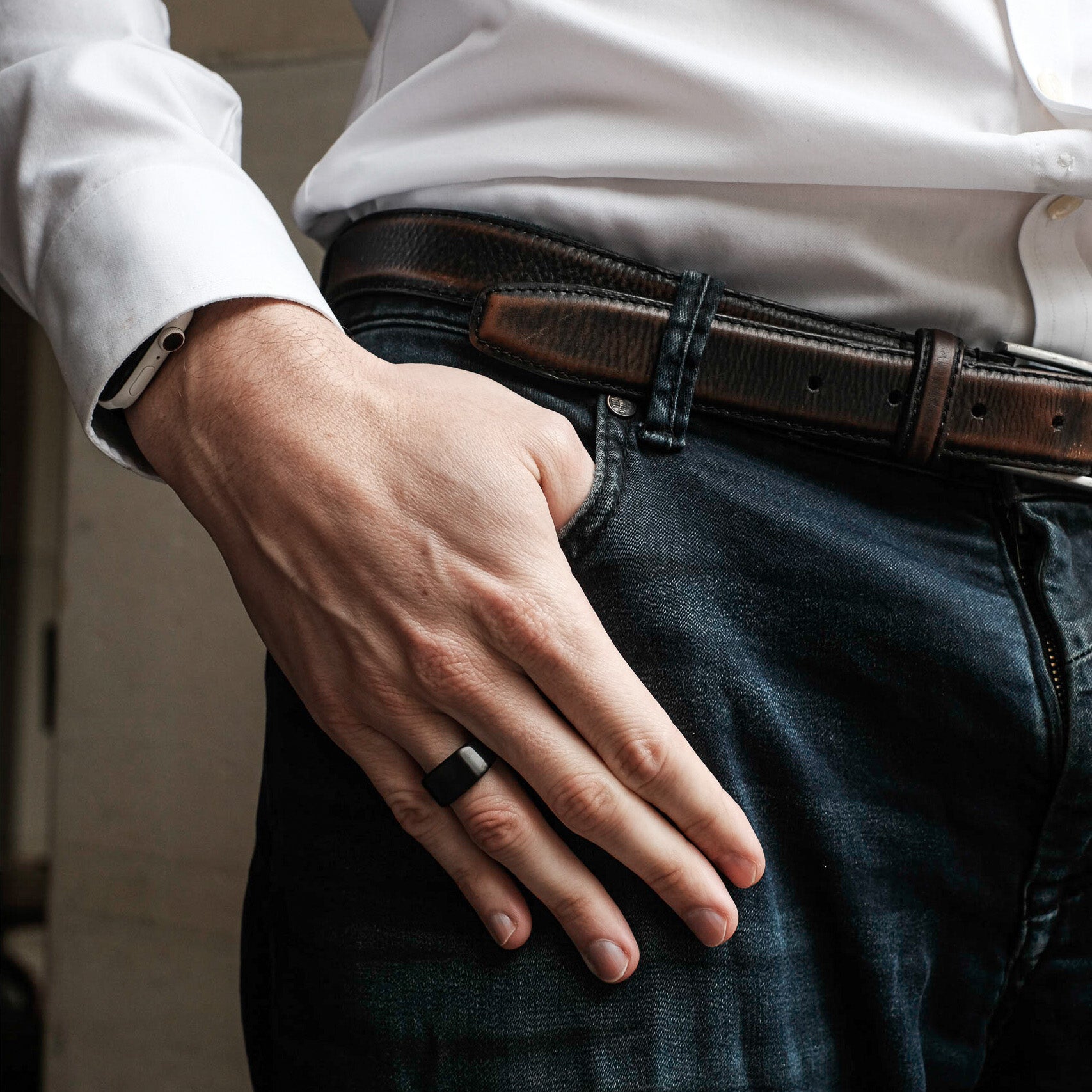 The Warlord - Brushed Titanium Ring