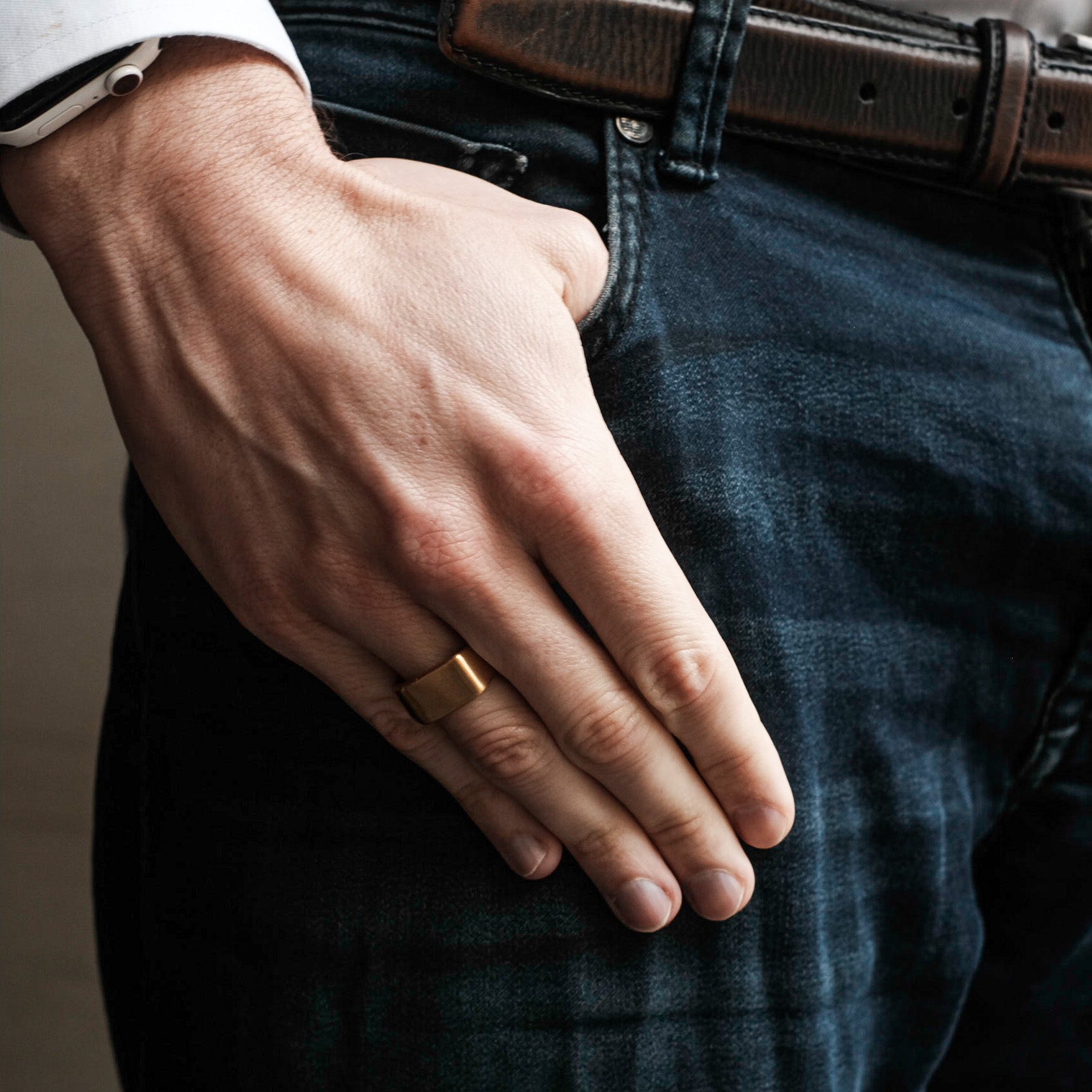 The Pinnacle - Brushed Titanium Ring