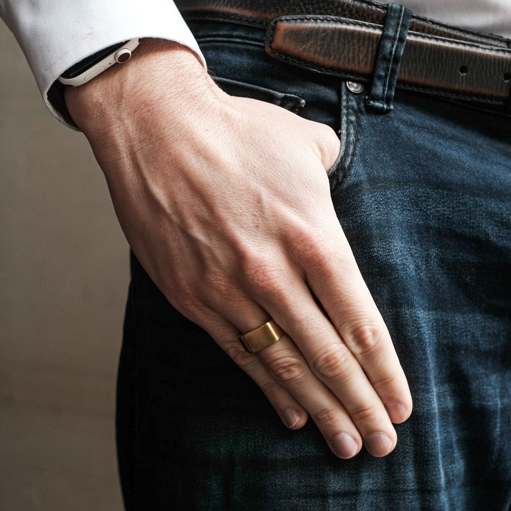 The Pinnacle - Brushed Titanium Ring