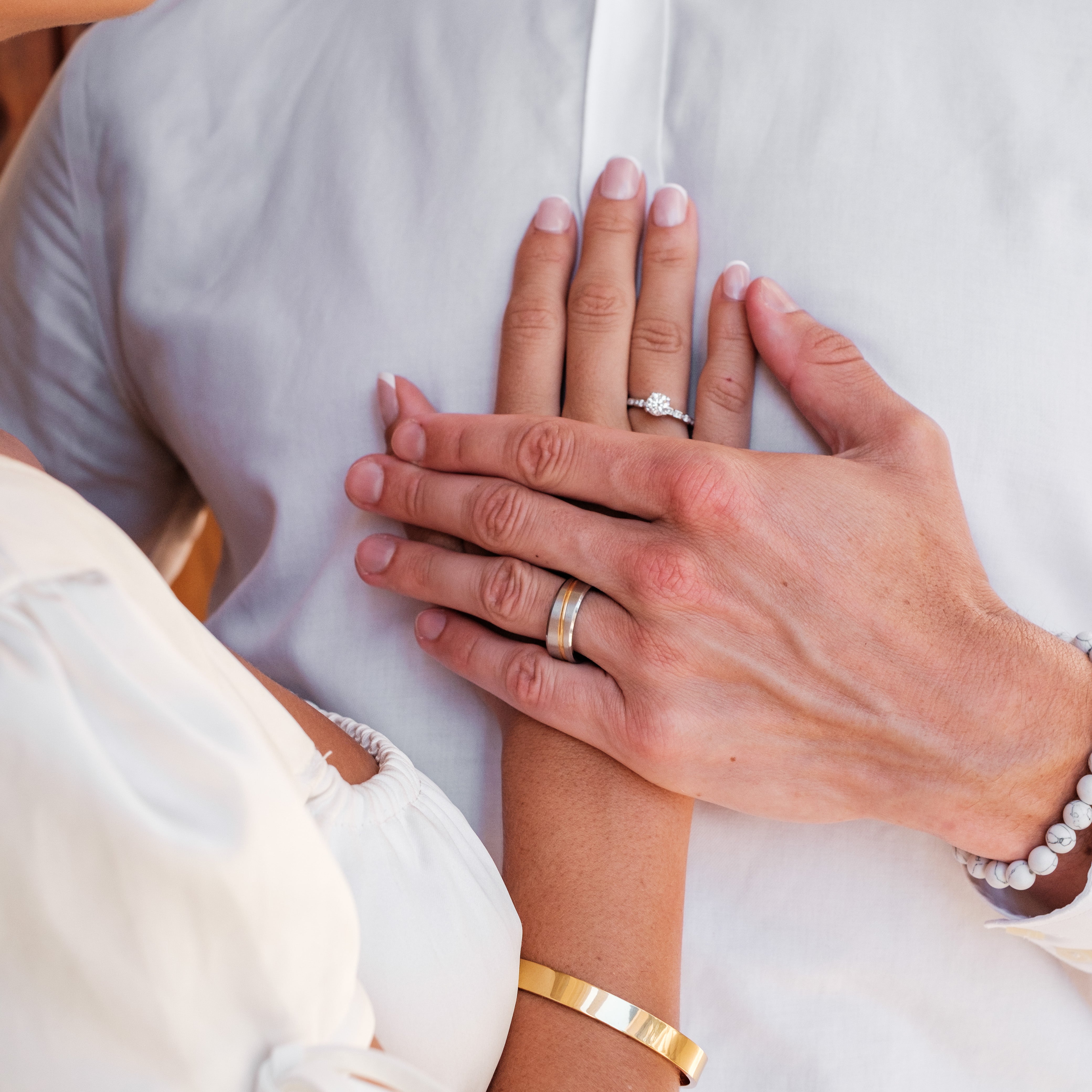 The Finley - Brushed Beveled Titanium Ring