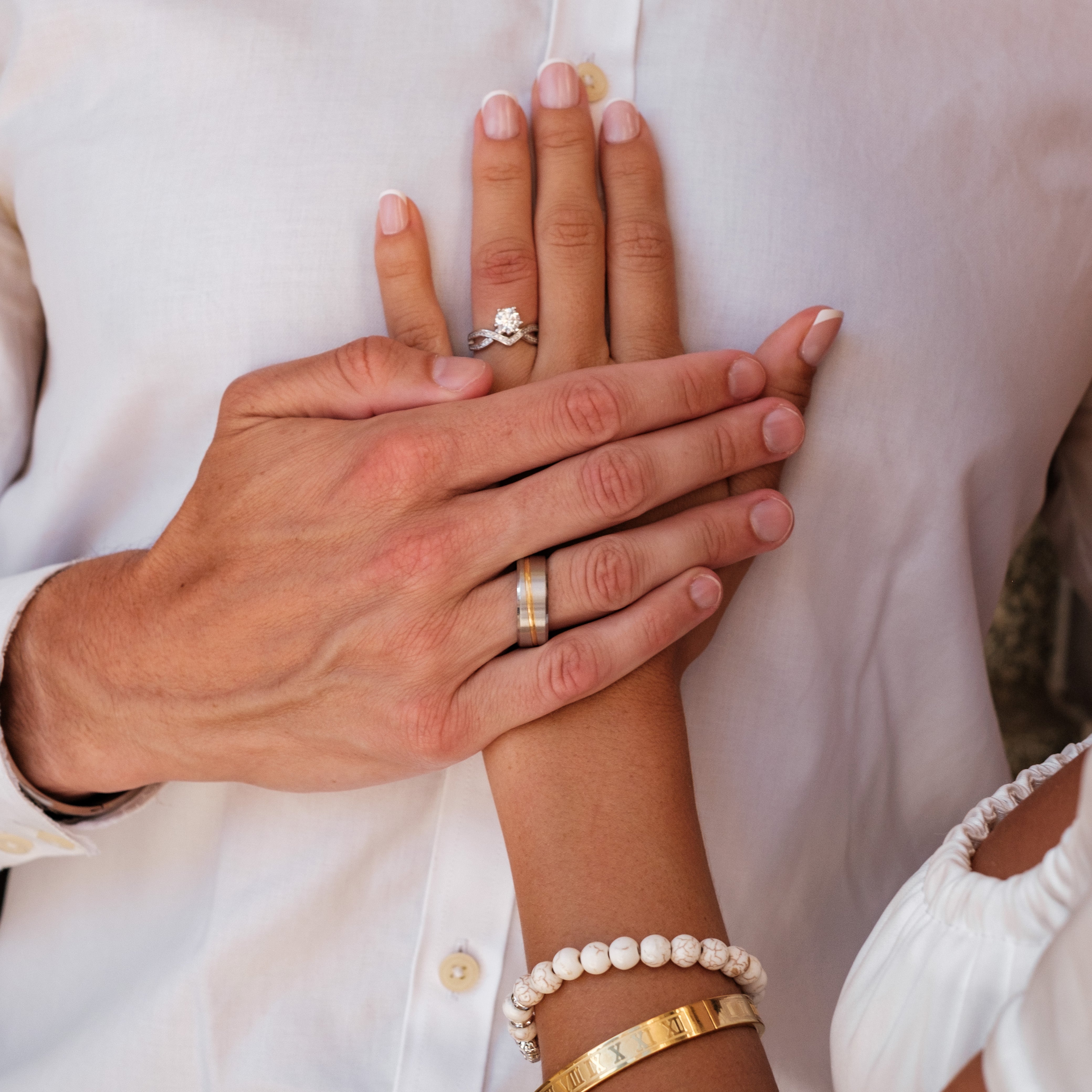 The Finley - Brushed Beveled Titanium Ring