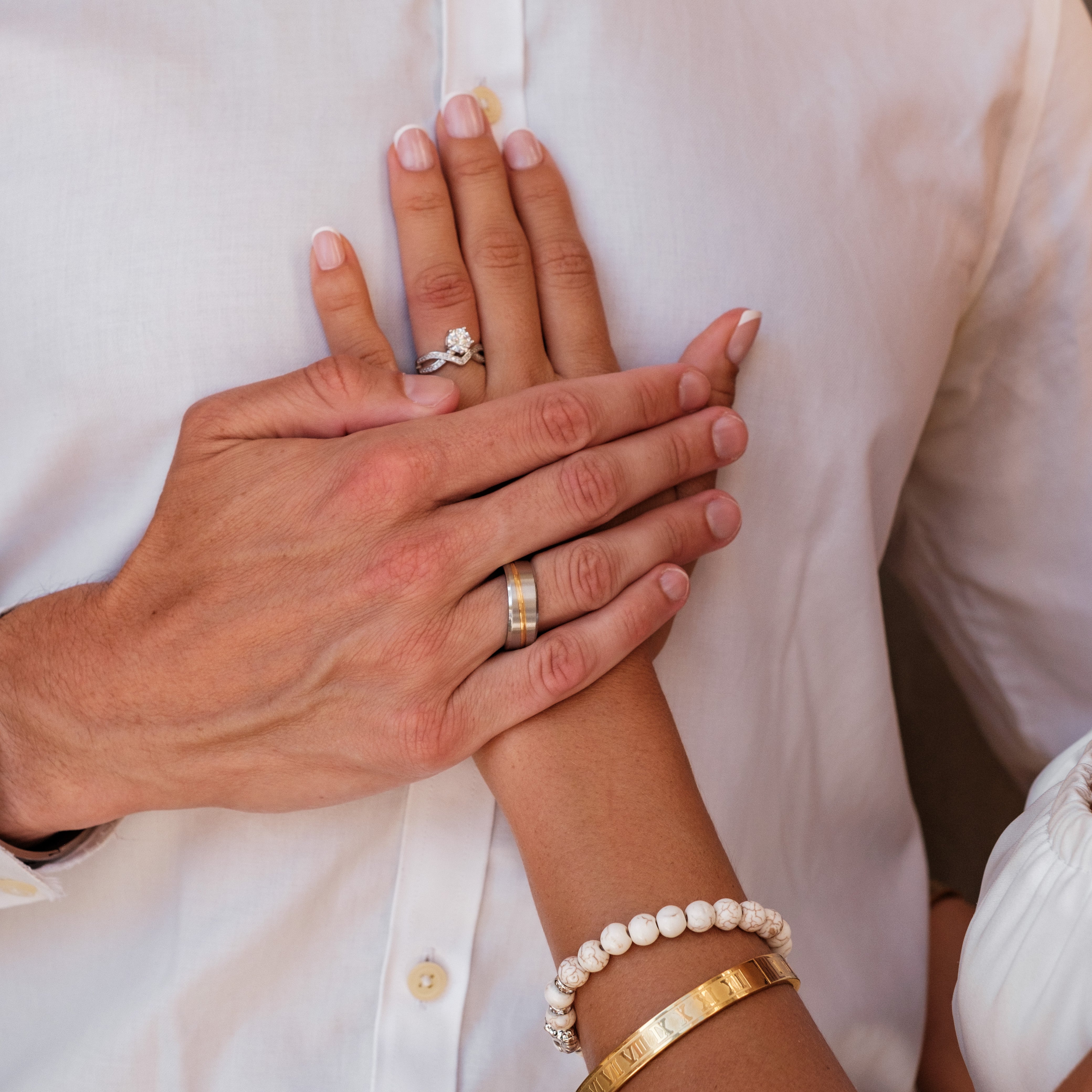 The Finley - Brushed Beveled Titanium Ring