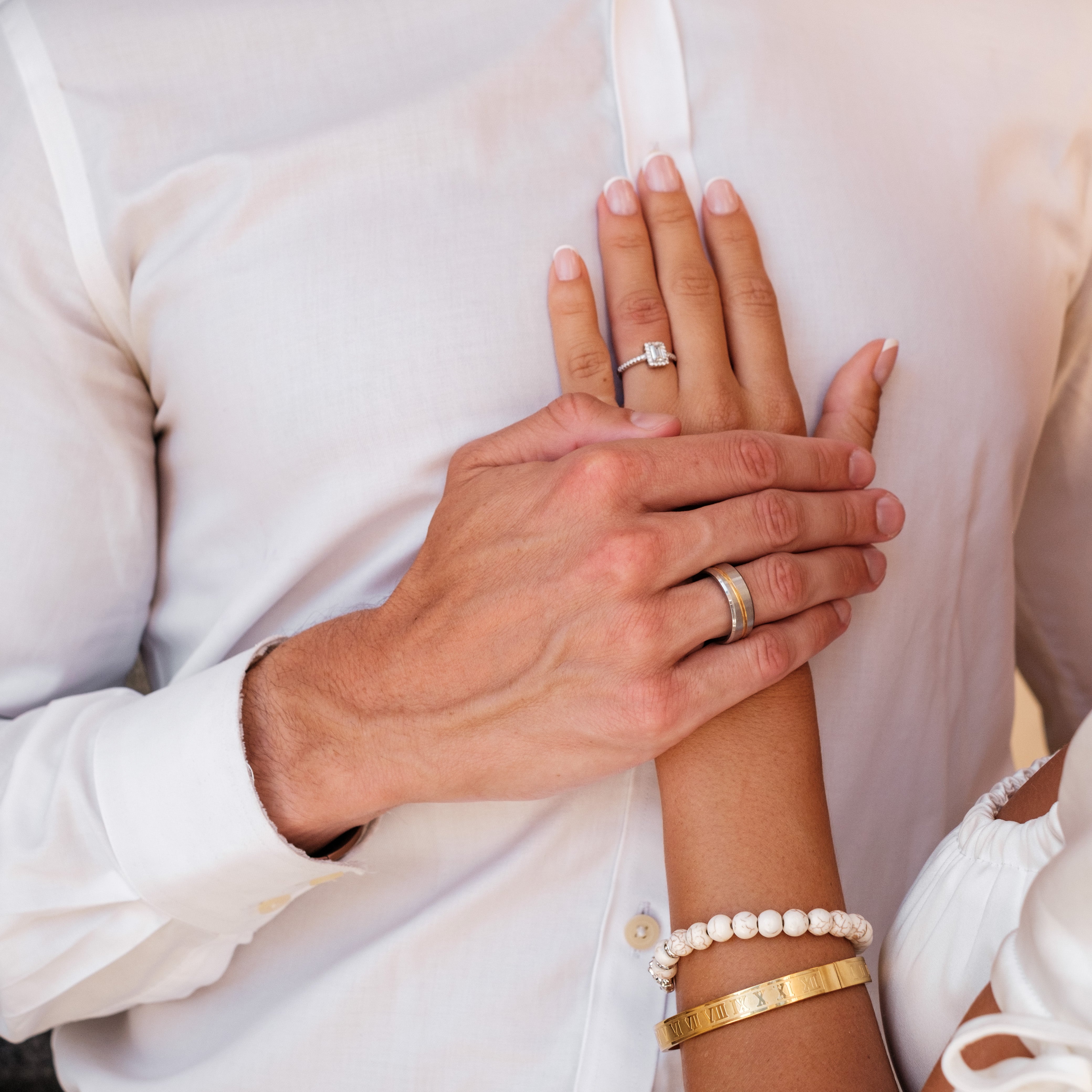 The Finley - Brushed Beveled Titanium Ring