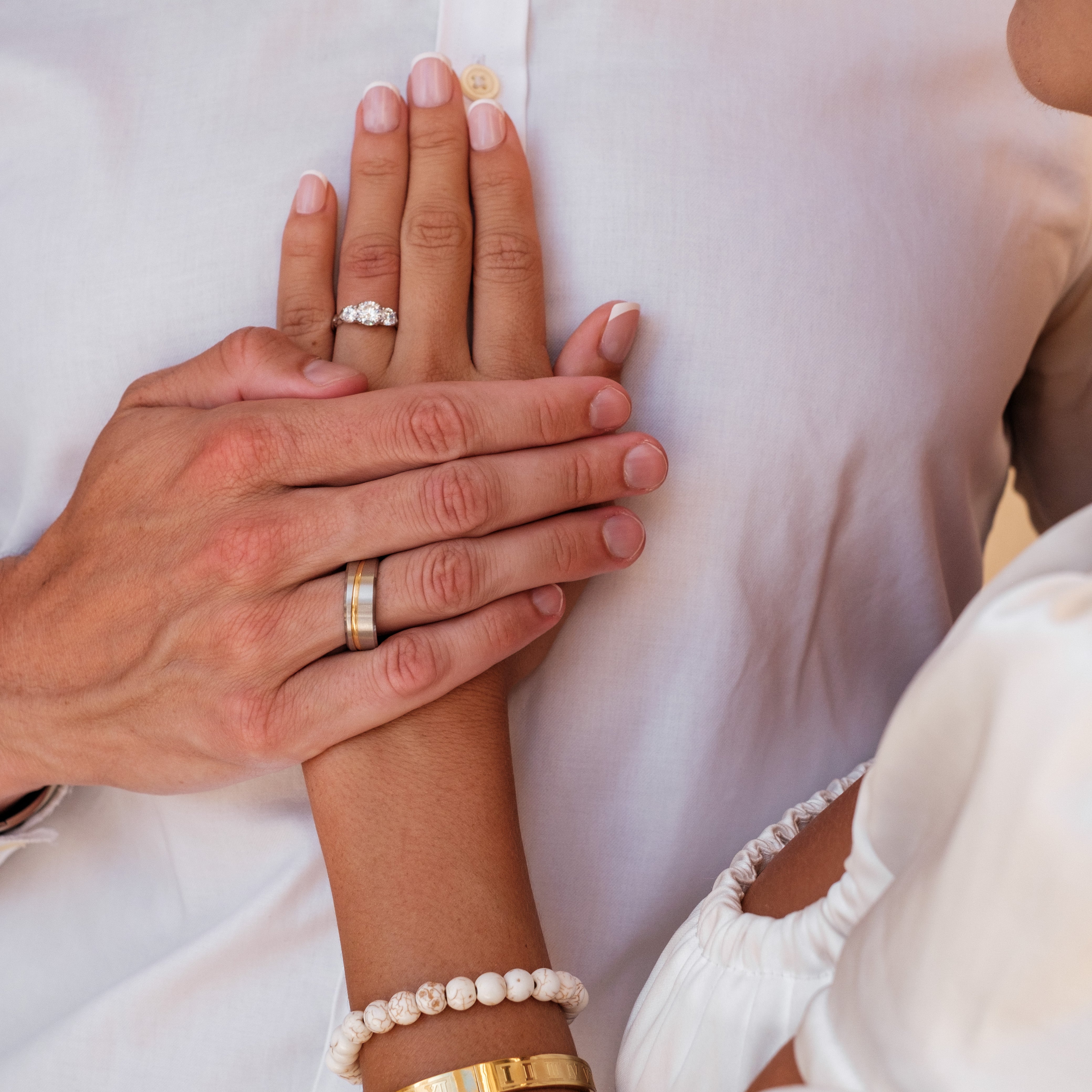 The Finley - Brushed Beveled Titanium Ring