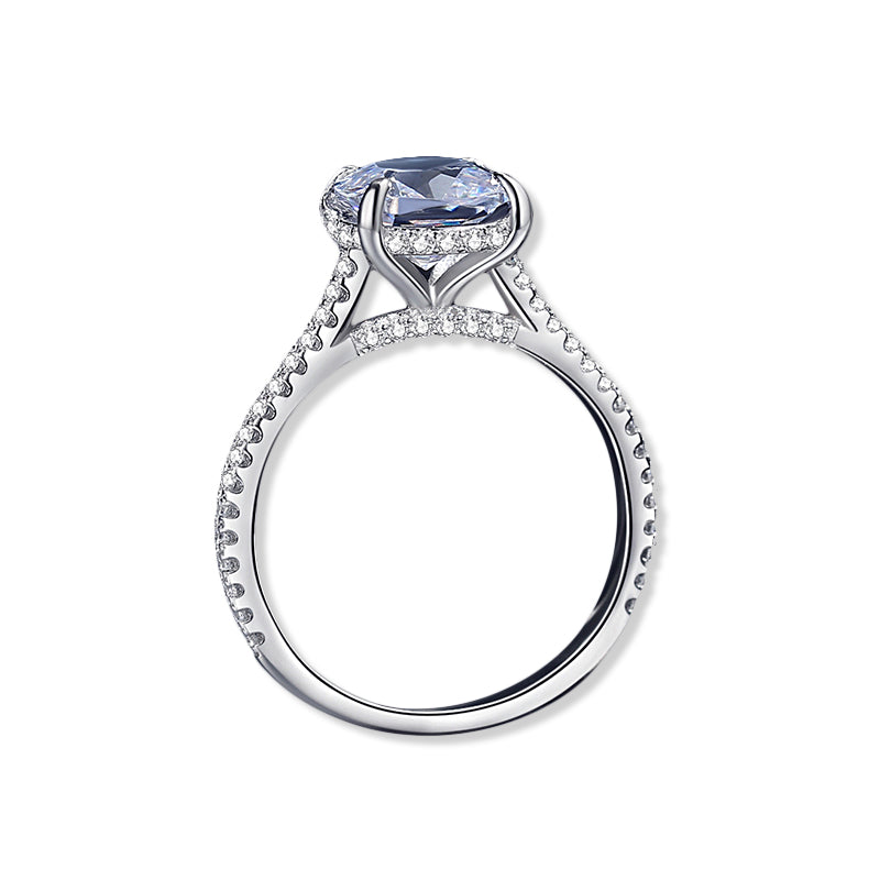 The Alessia - Women's Oval Sapphire Engagement Wedding Ring