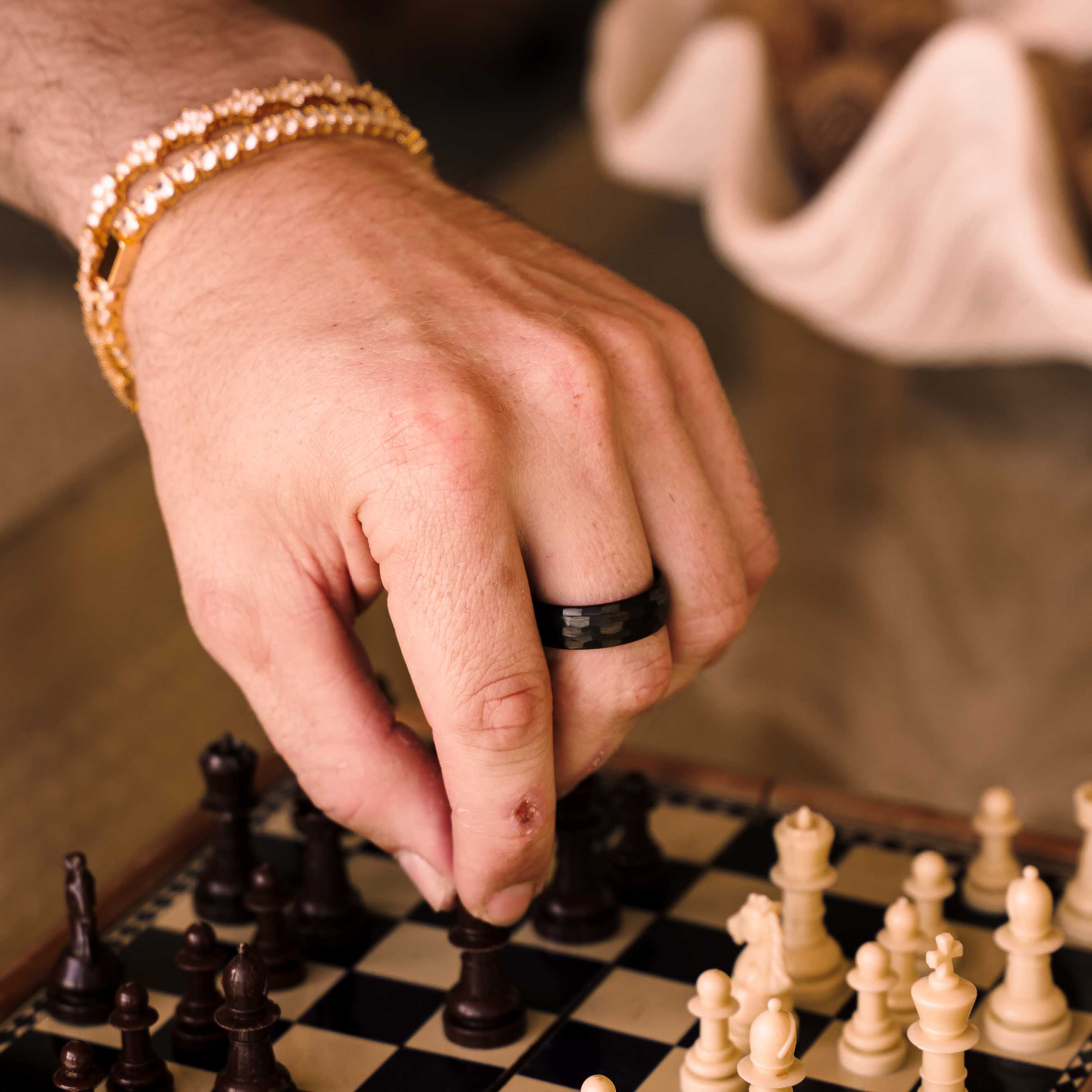 Clover Tennis Iced Chain Bracelet (Gold)