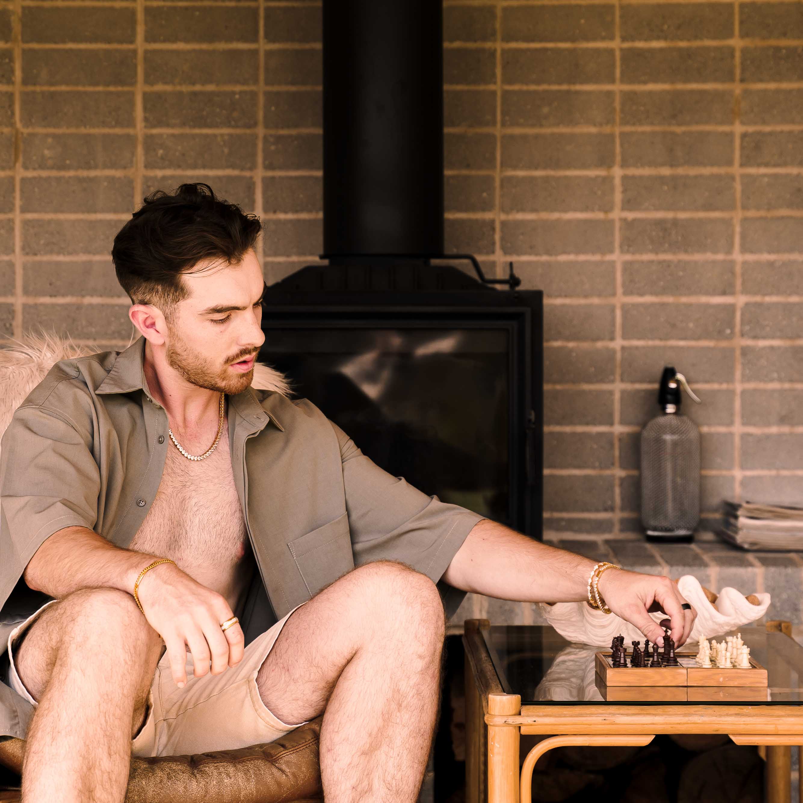 Clover Tennis Iced Chain Bracelet (Silver)