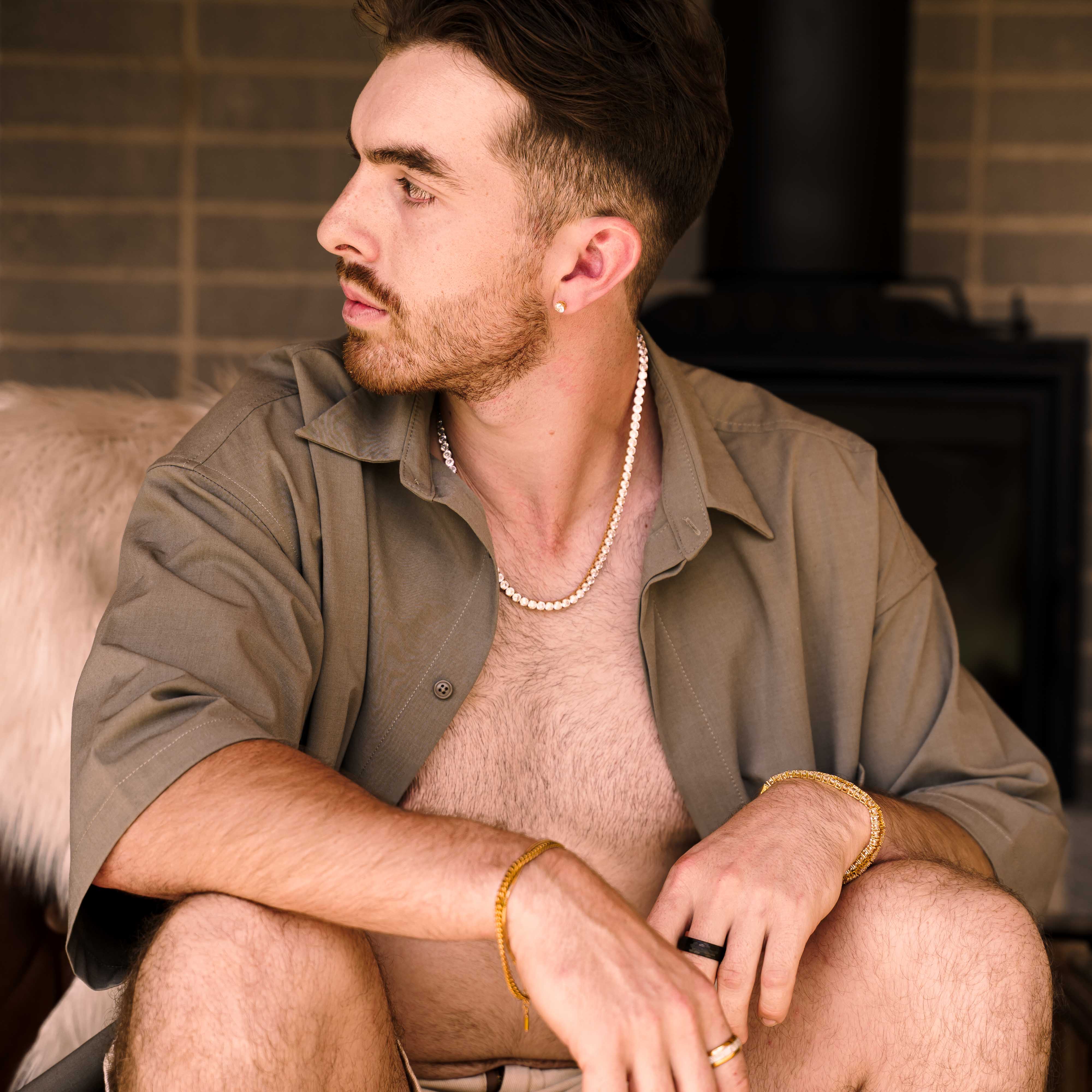 Tennis Chain Necklace (Gold)