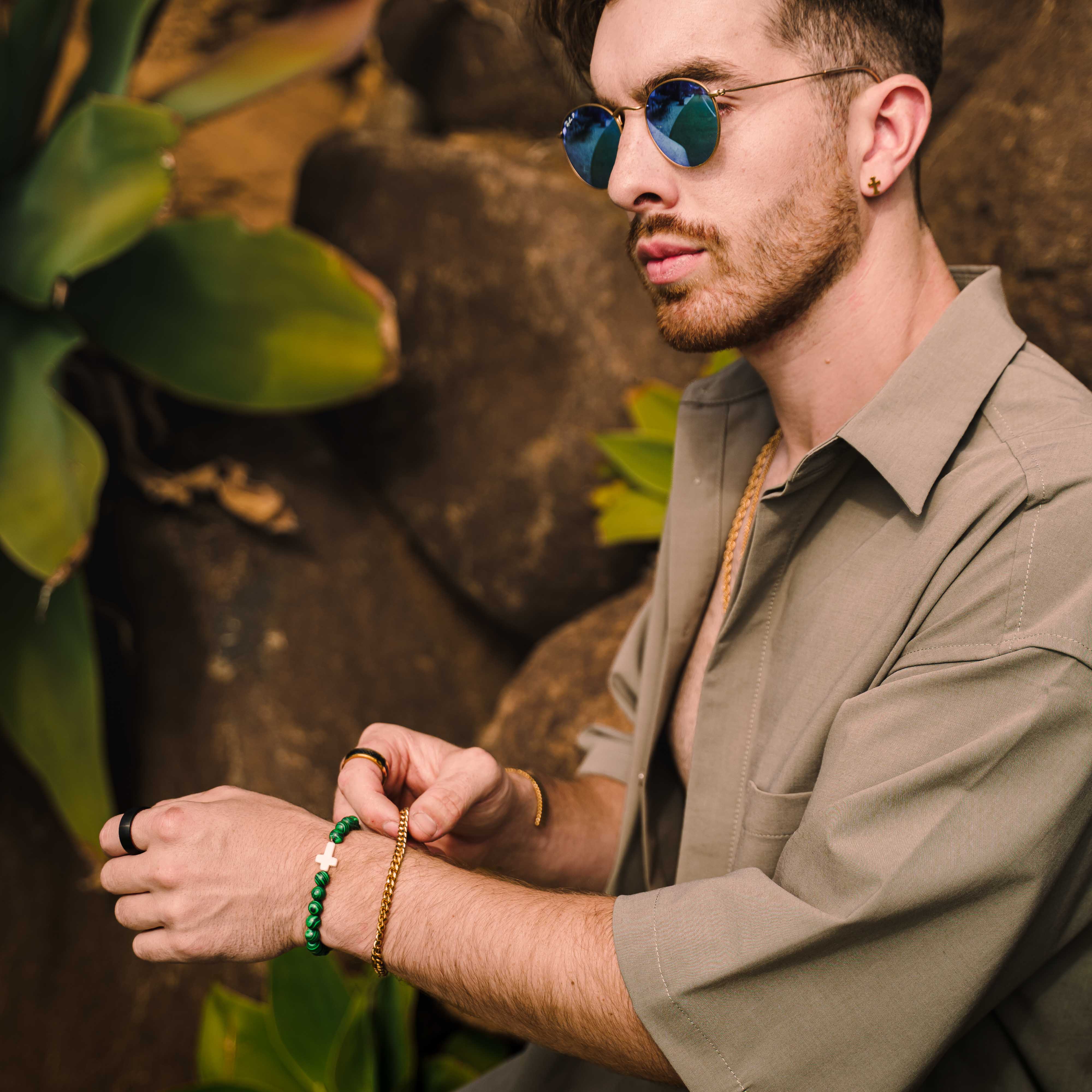 Classic Cuban Chain Bracelet (Gold)