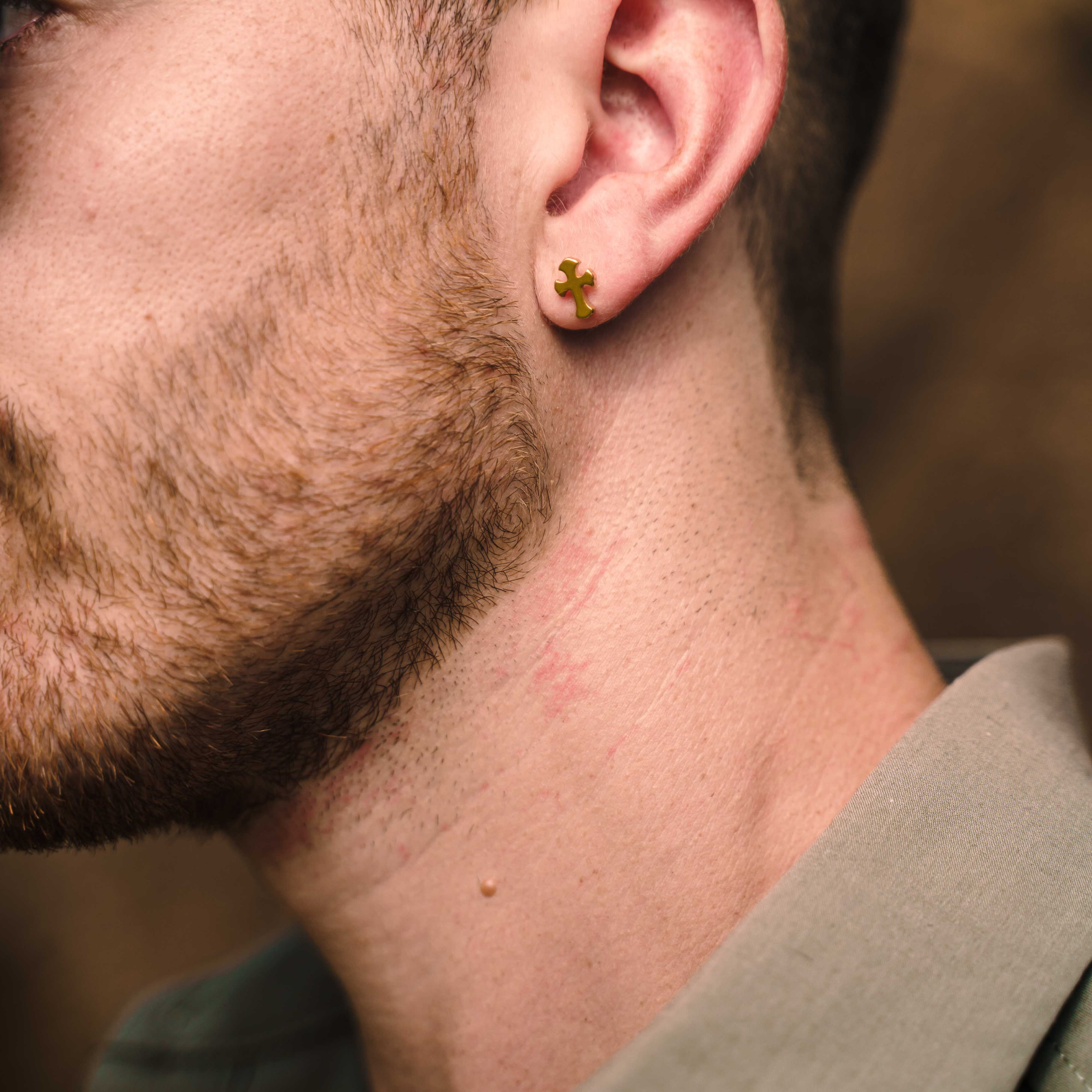 Apollo Cross Stud Earrings (Gold)