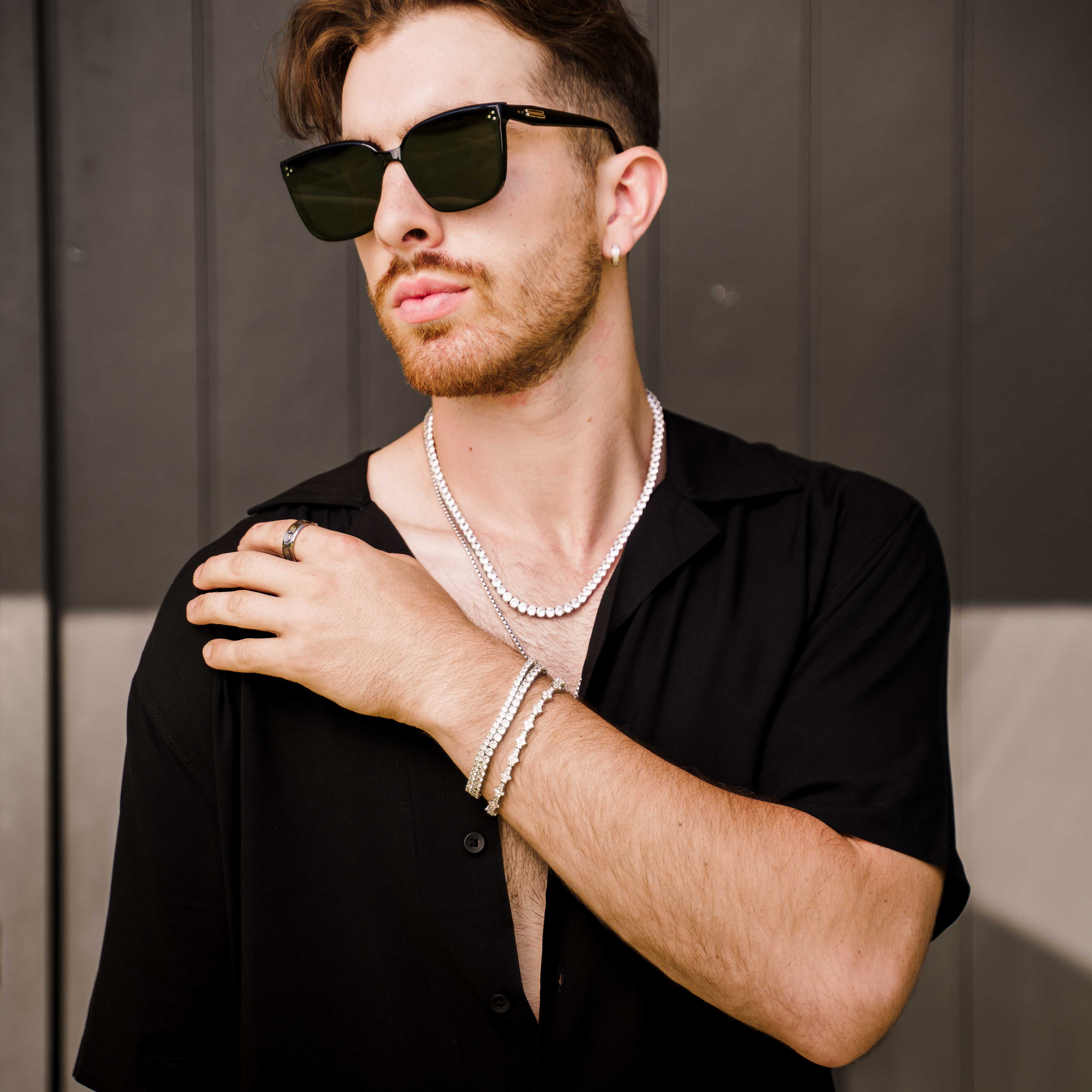 Tennis Chain Necklace (Silver)