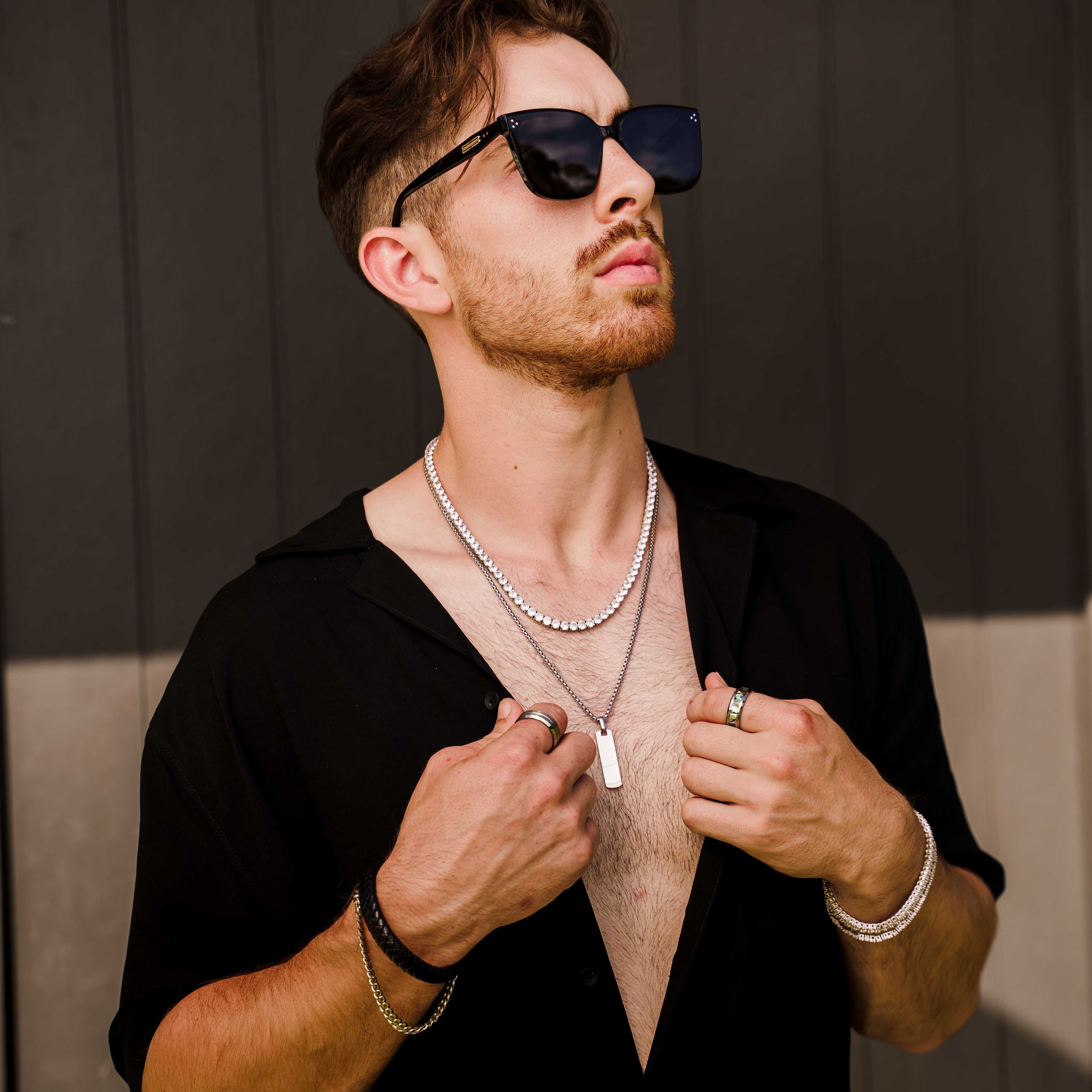 Tennis Chain Necklace (Silver)