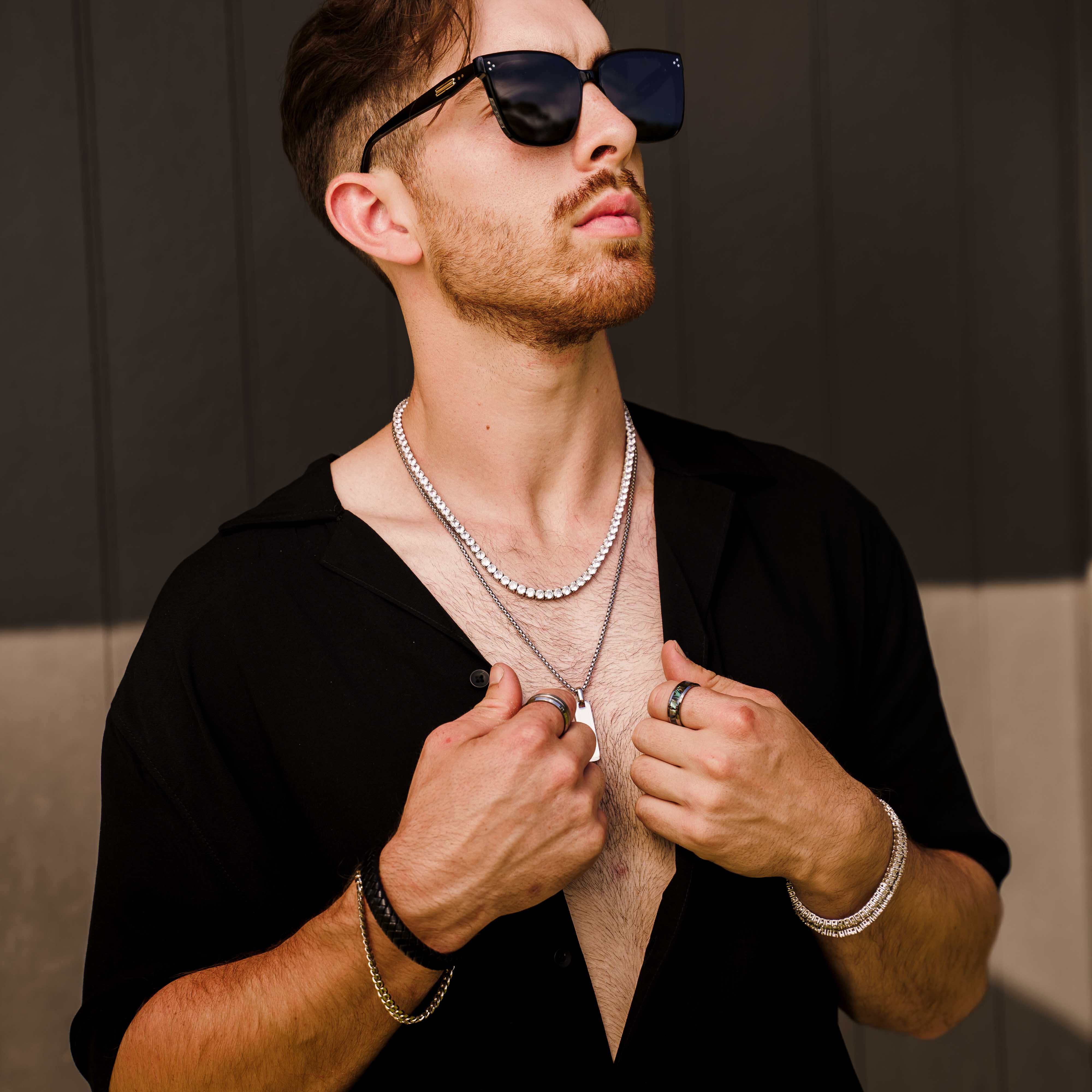 The Whirlwind - Silver Abalone Tungsten Ring