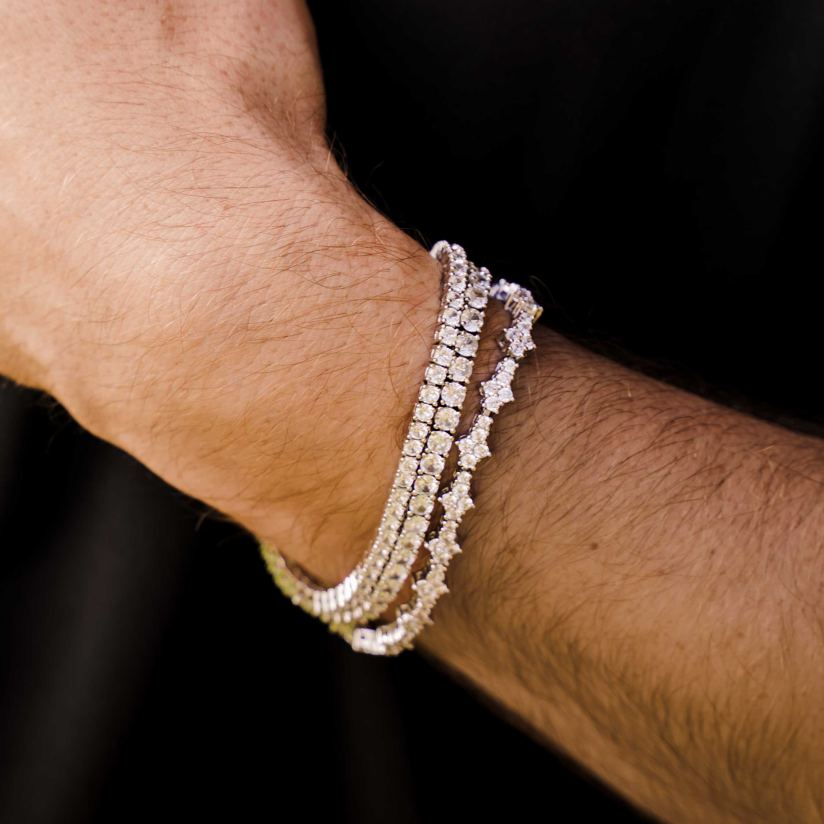 4mm Tennis Iced Chain Bracelet (Gold)