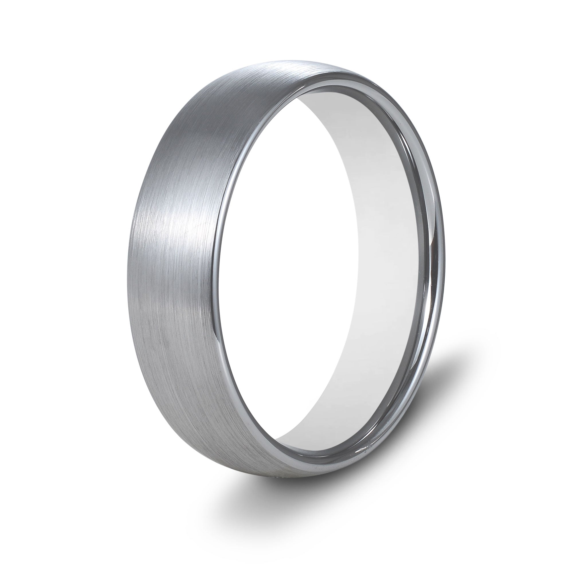 The Hero - Silver 8mm Brushed Tungsten Ring