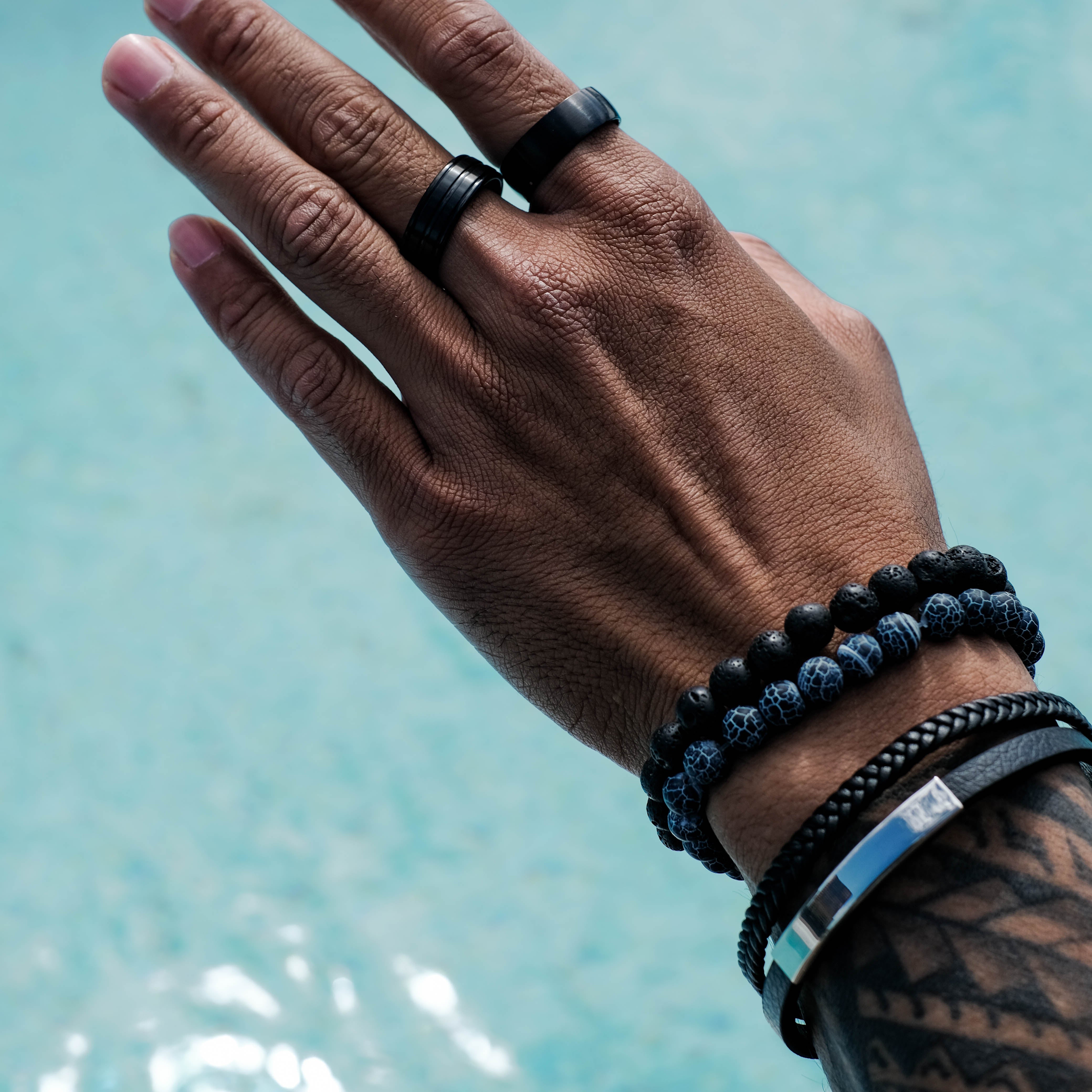 The Crusader - Brushed Titanium Ring