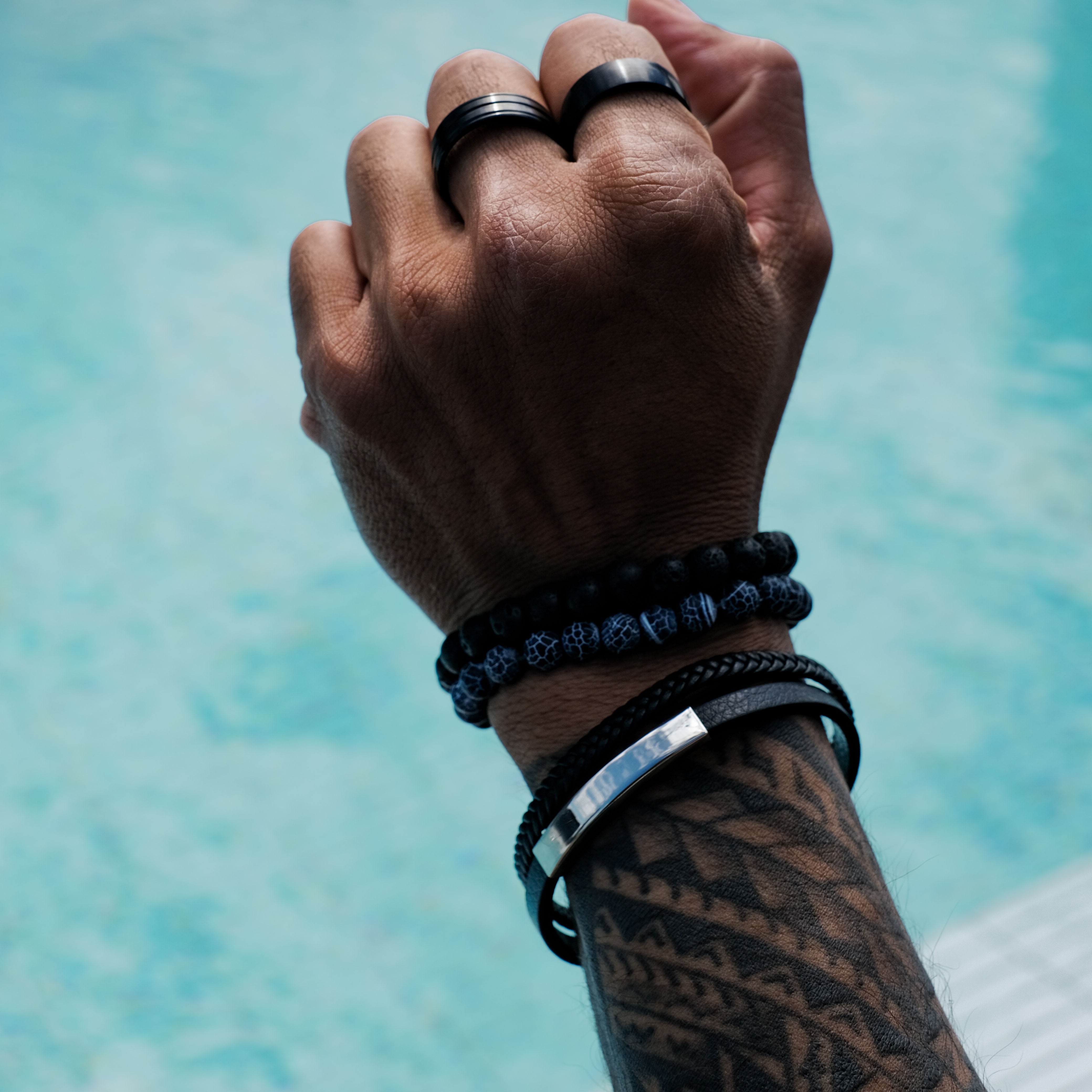 The Crusader - Brushed Titanium Ring