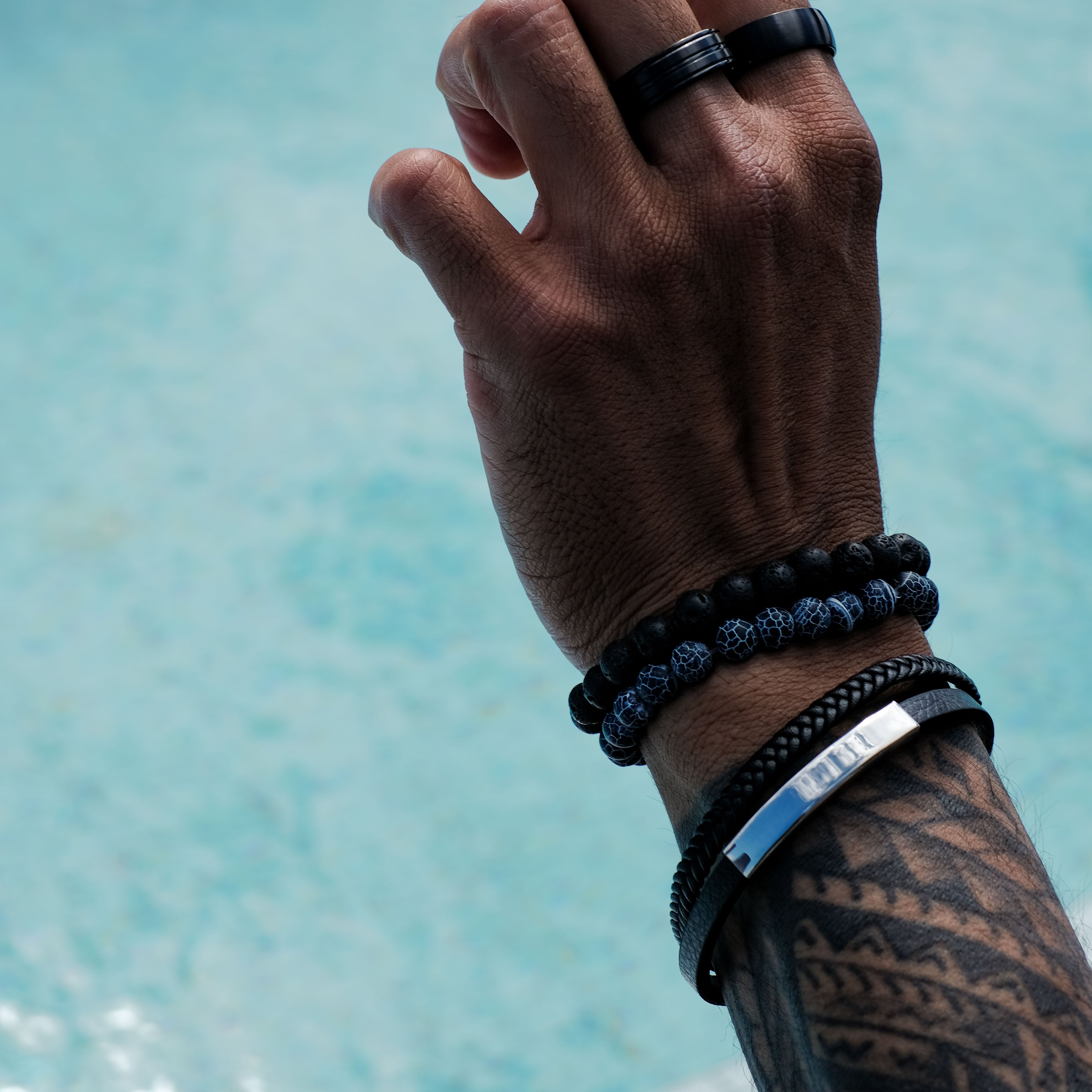 The Crusader - Brushed Titanium Ring