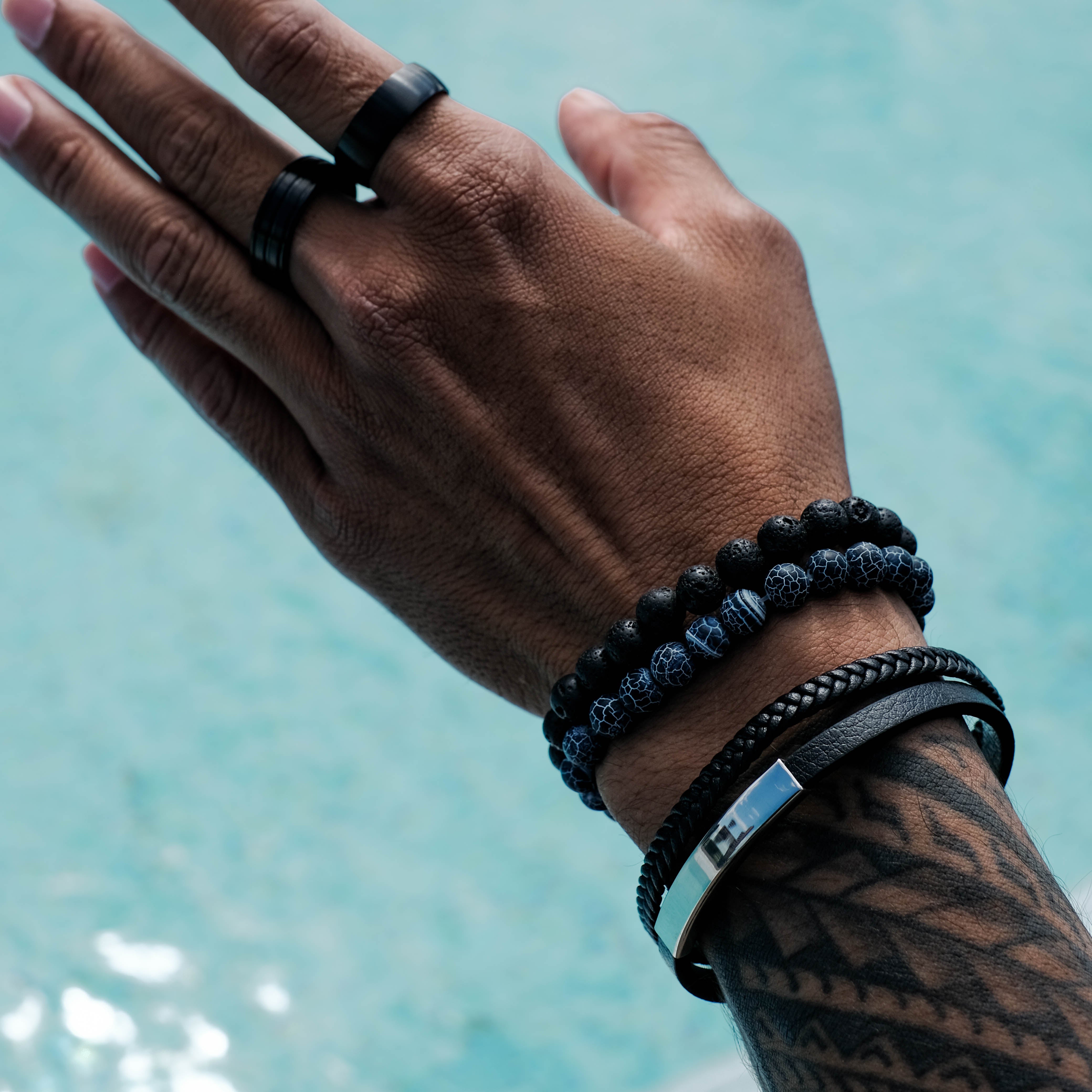 The Crusader - Brushed Titanium Ring