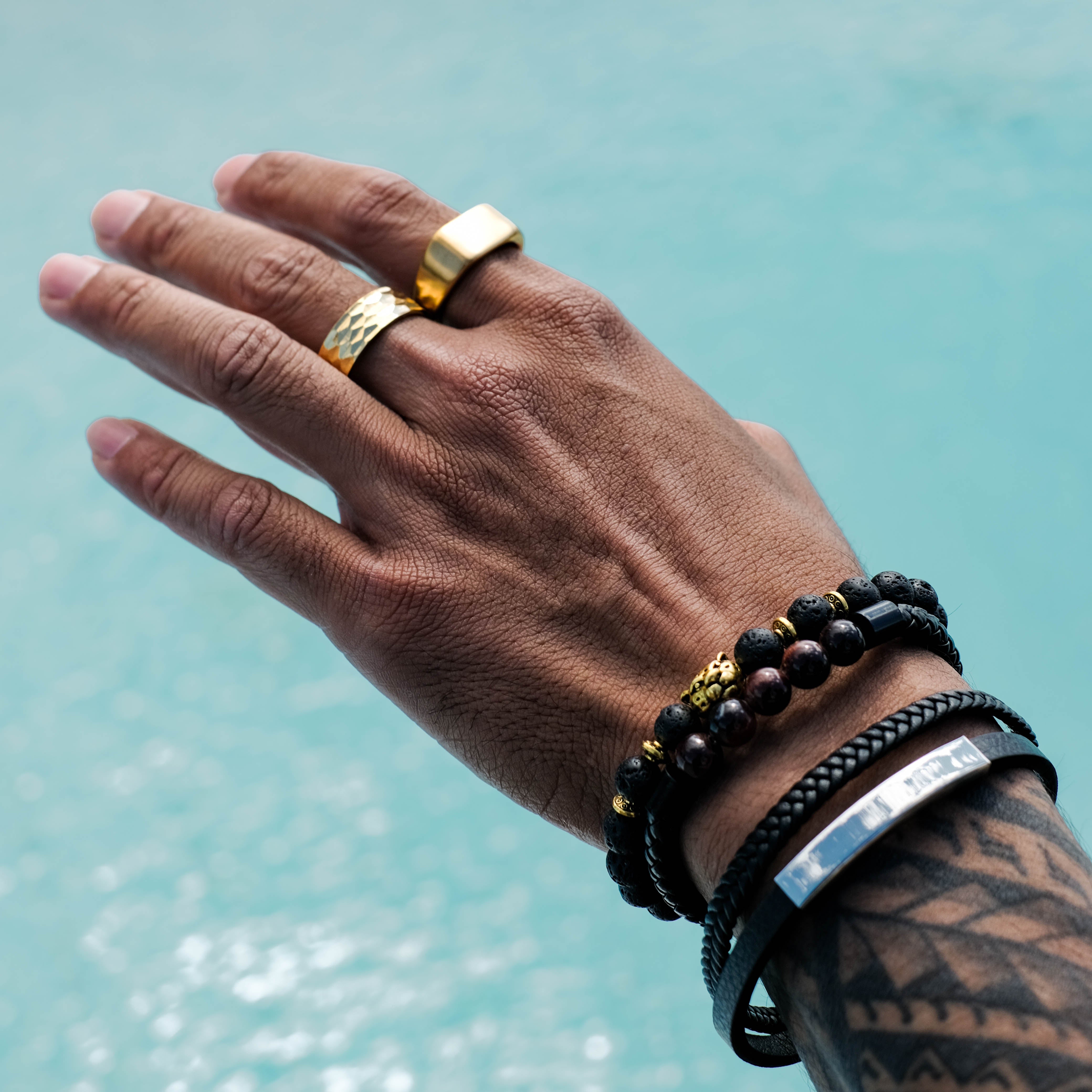 The Robin - Hammered Titanium Ring