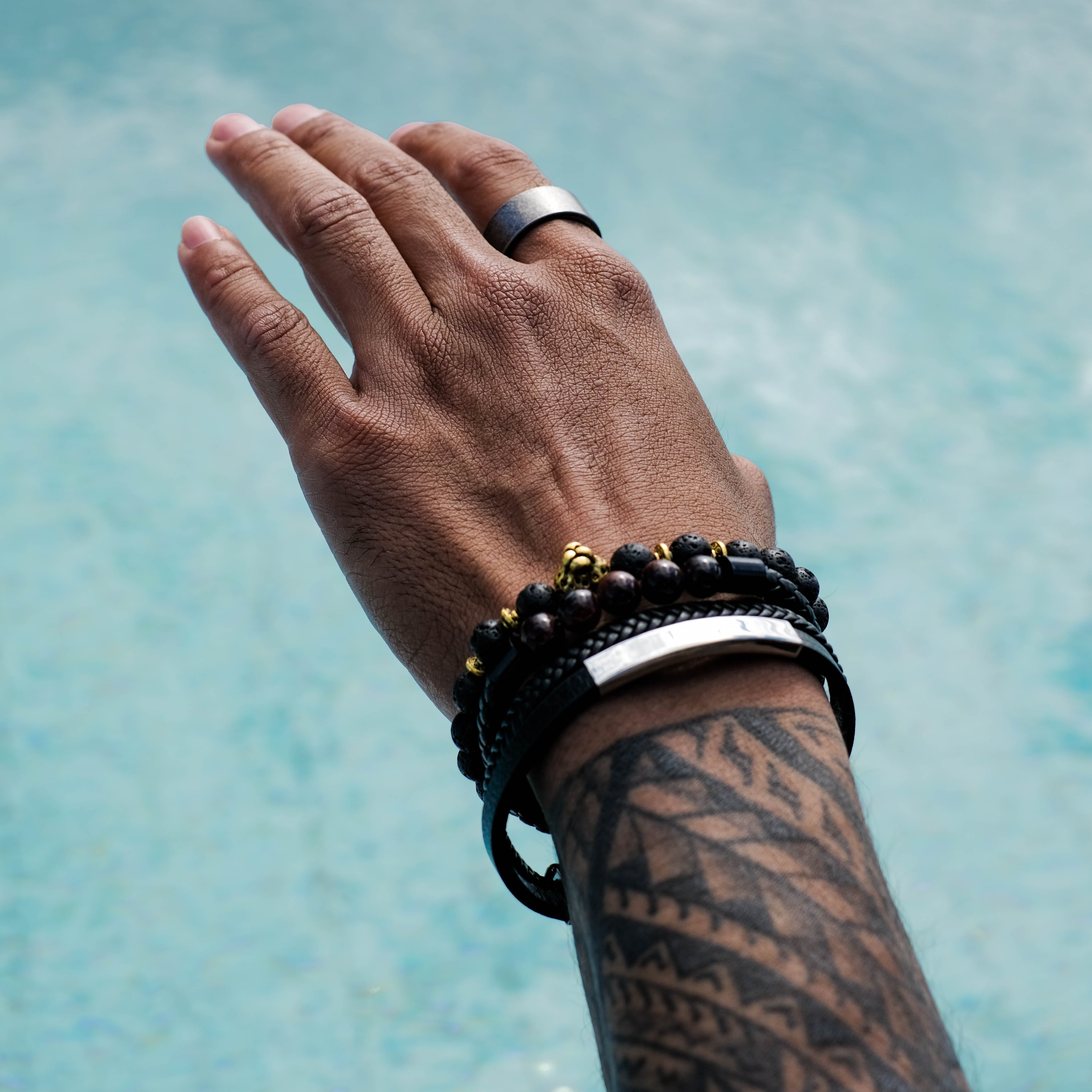 The Enforcer - Brushed Titanium Ring