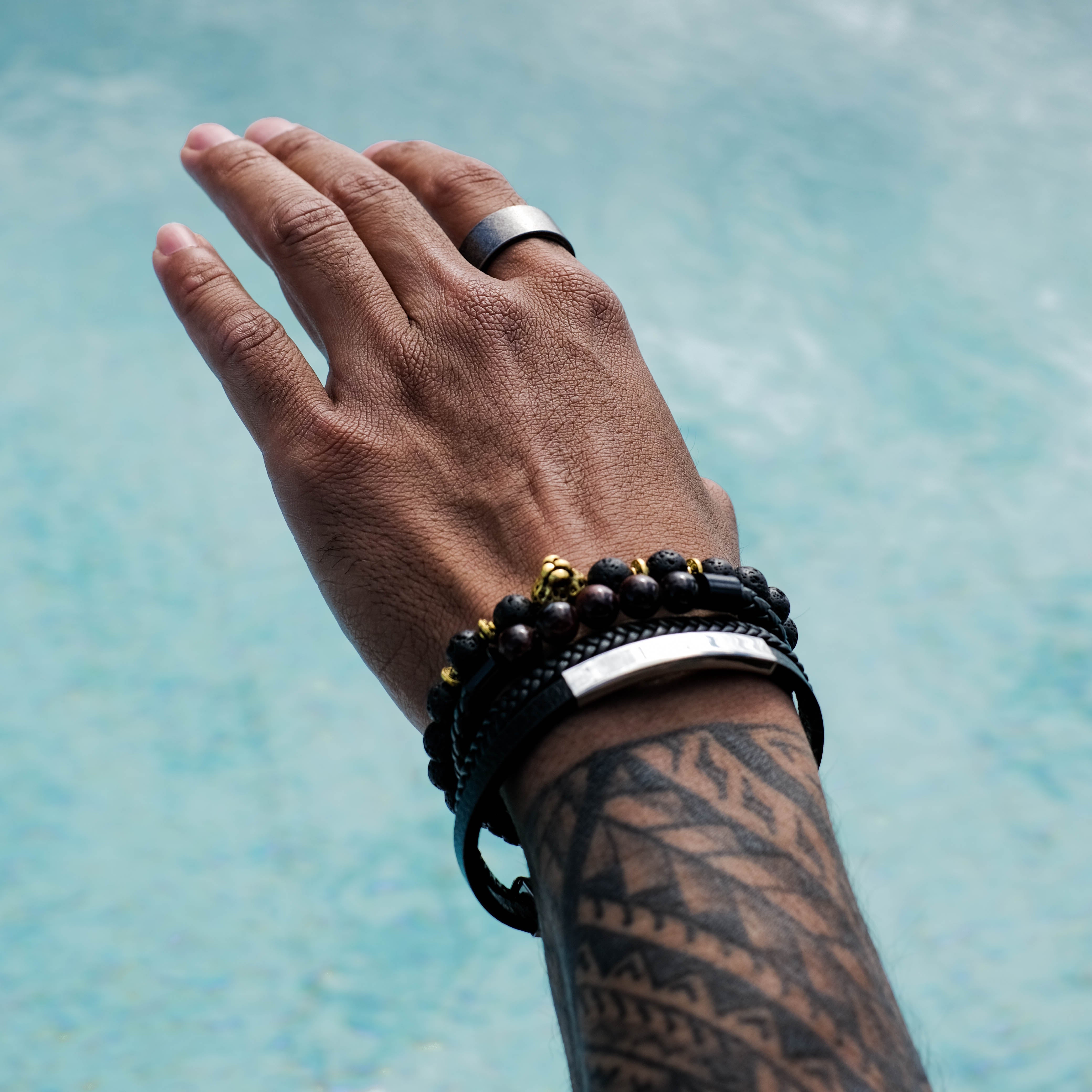 The Enforcer - Brushed Titanium Ring