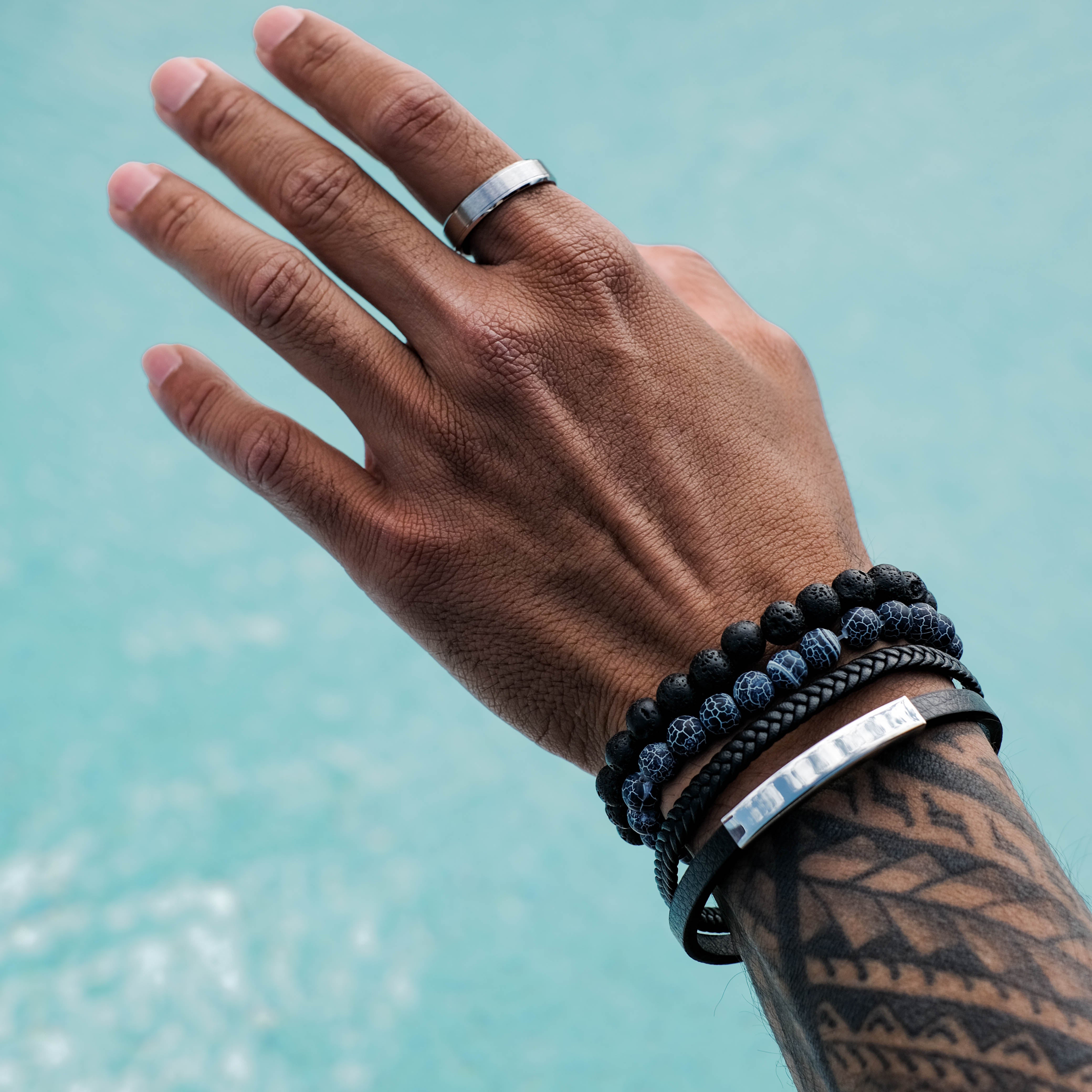 The Forged - Silver Brushed Titanium Ring