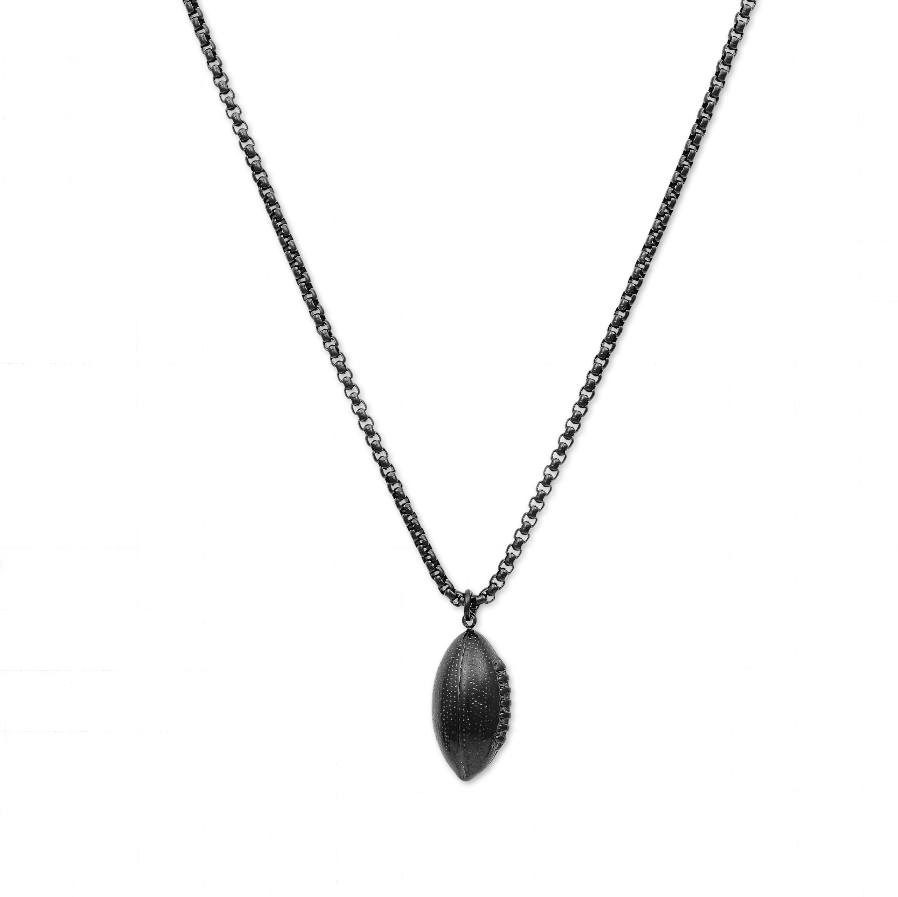 Football AFL Pendant Necklace (Black)