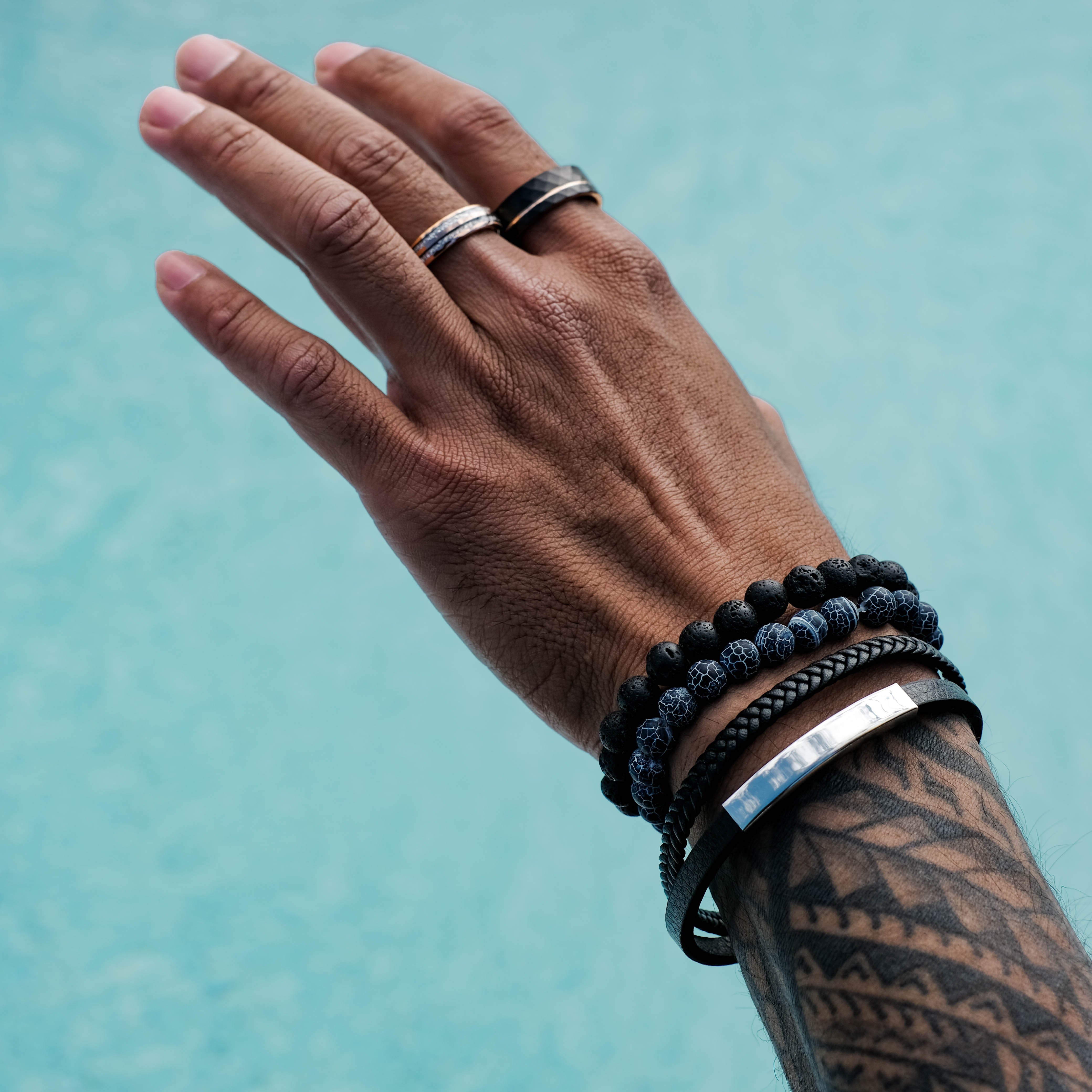 The Celebration - Rose Gold 6mm Meteorite Tungsten Ring