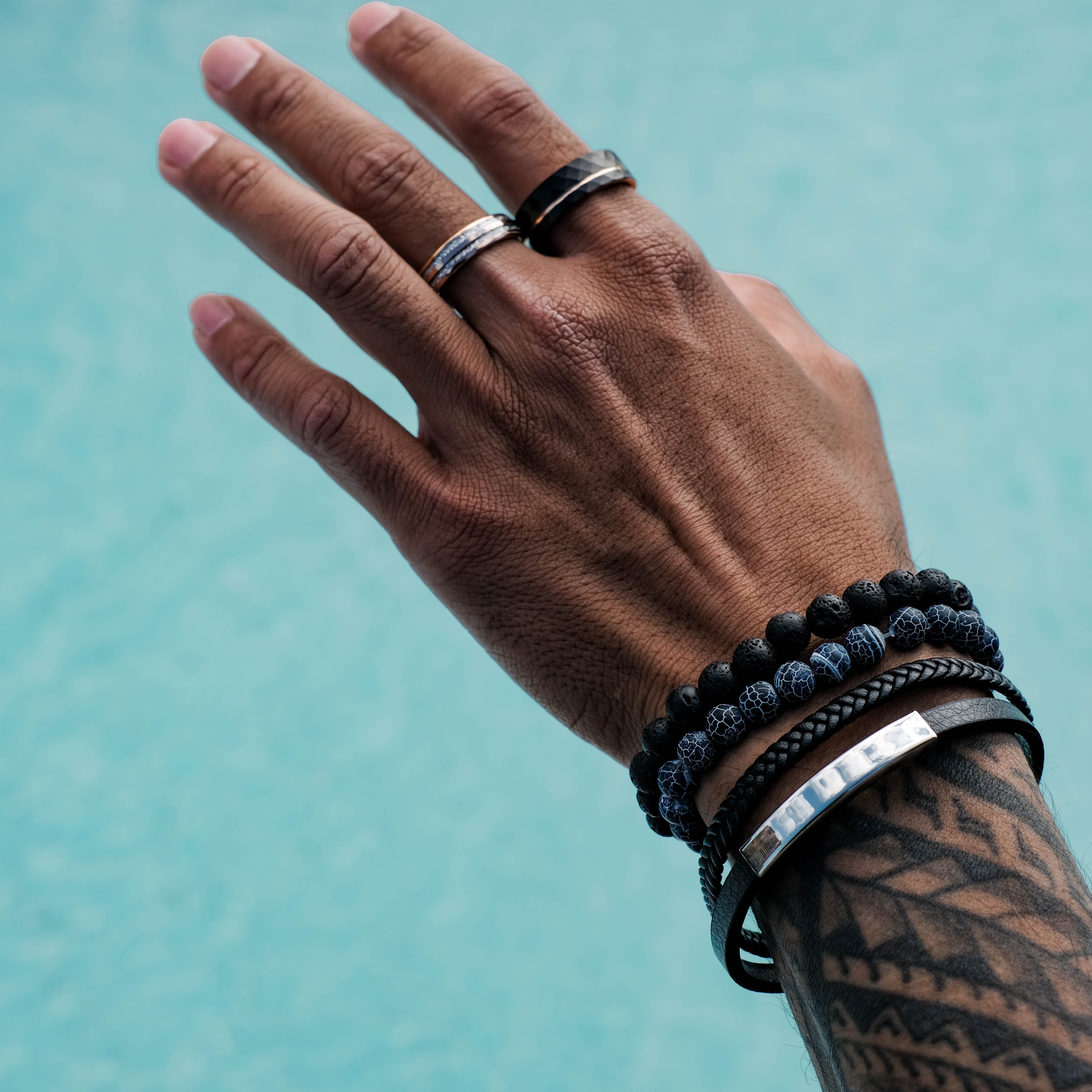 The Celebration - Rose Gold 6mm Meteorite Tungsten Ring