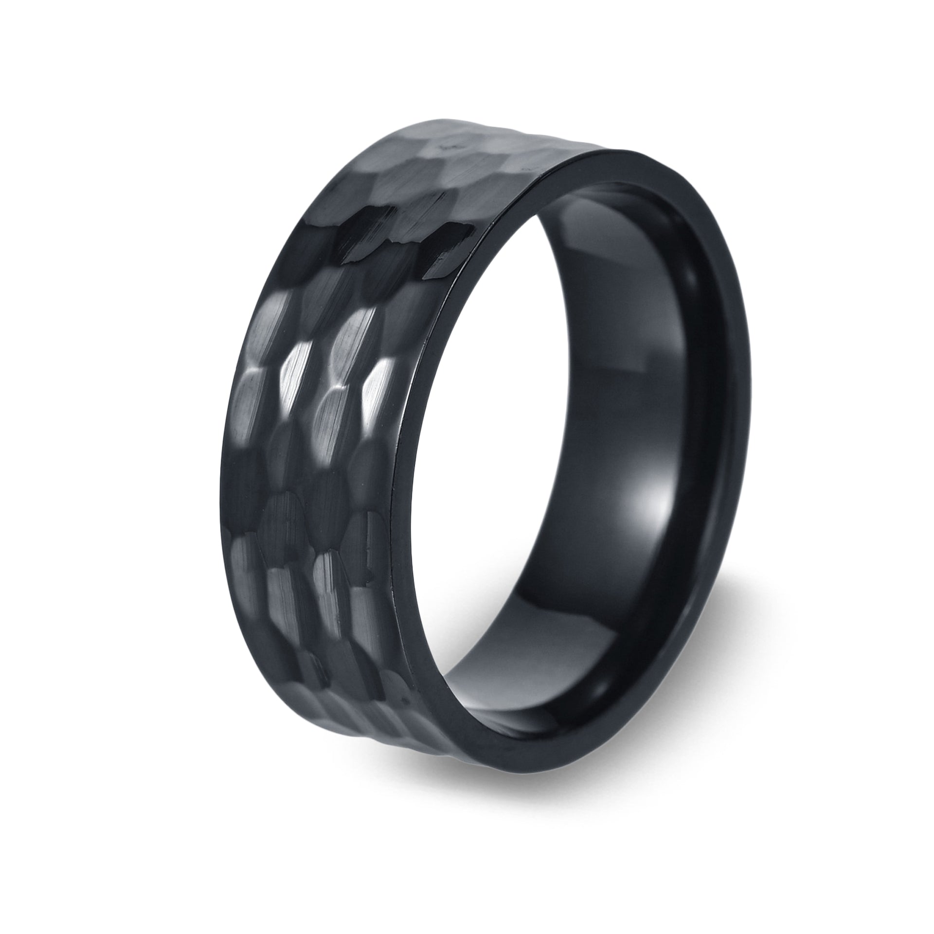 The Titan - Hammered Titanium Ring