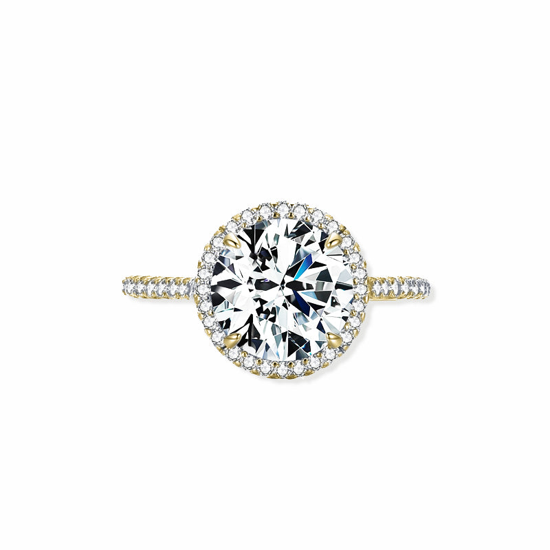 The Elizabeth - Women's Round Sapphire Engagement Wedding Ring