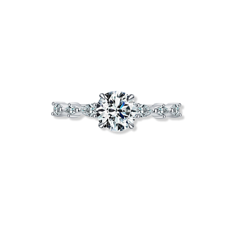 The Alice - Women's Round Sapphire Engagement Wedding Ring