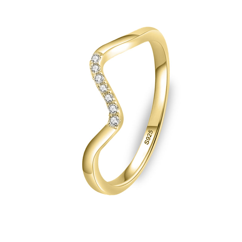 The Sienna - Women's Wave Sapphire Ring