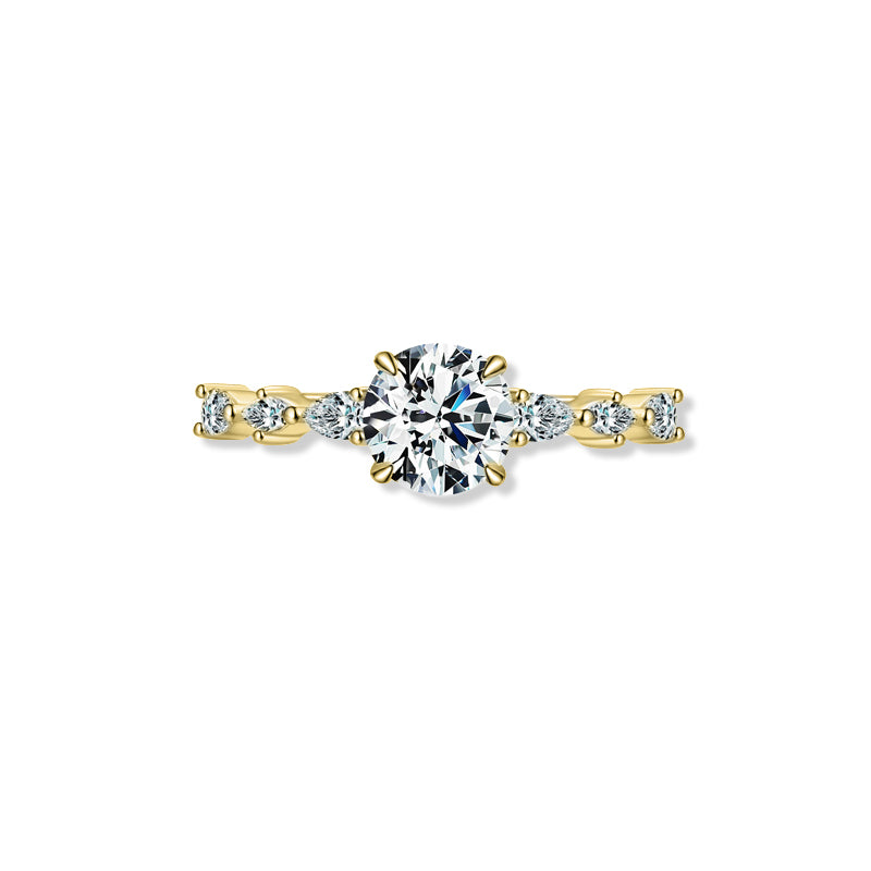 The Madeline - Women's Round Sapphire Engagement Wedding Ring