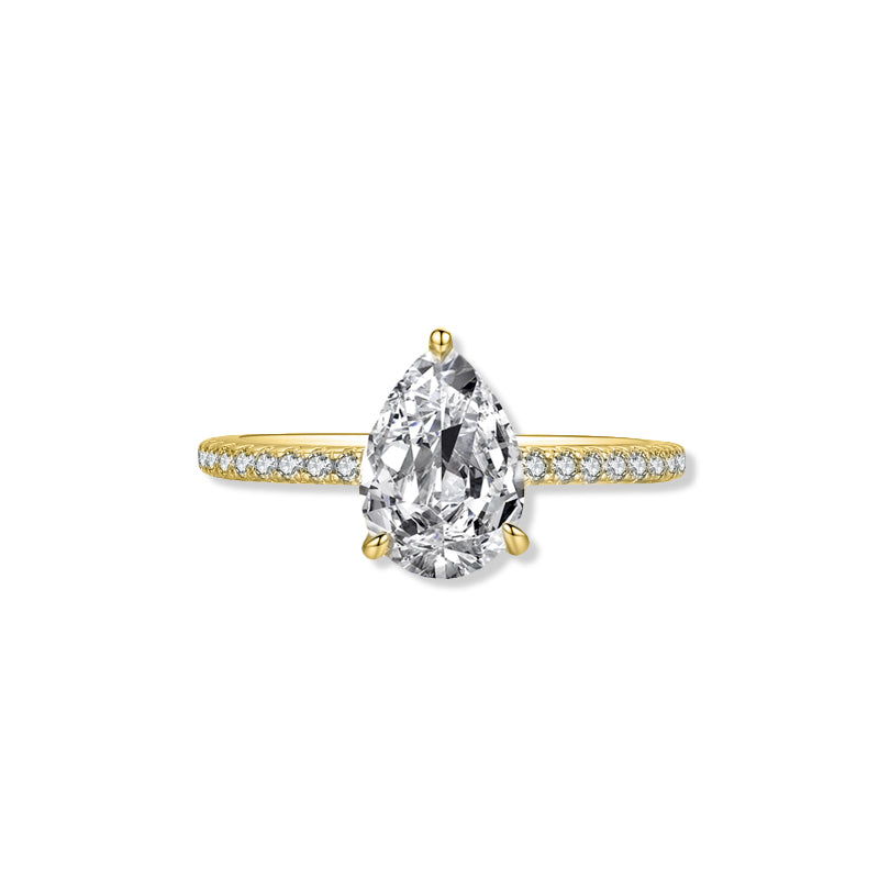 The Lily - Women's Pear Sapphire Engagement Wedding Ring