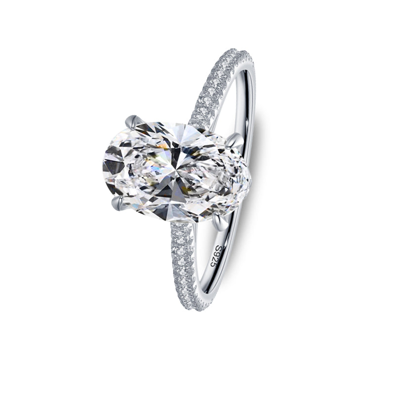 The Alessia - Women's Oval Sapphire Engagement Wedding Ring