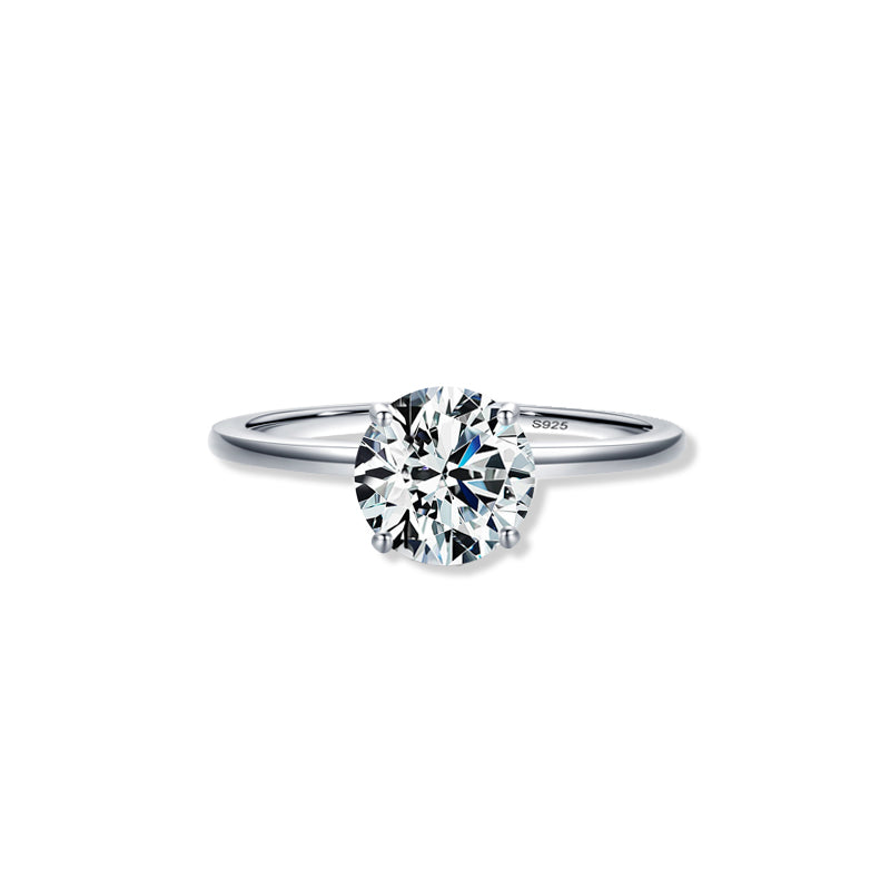 The Amelia - Women's Round Sapphire Engagement Wedding Ring