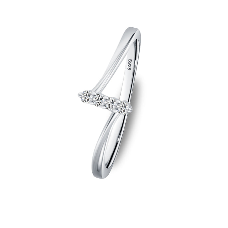 The Ava - Women's Linear Sapphire Ring