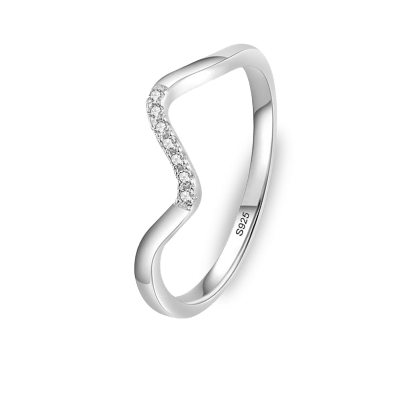 The Charlotte - Women's Wave Sapphire Ring