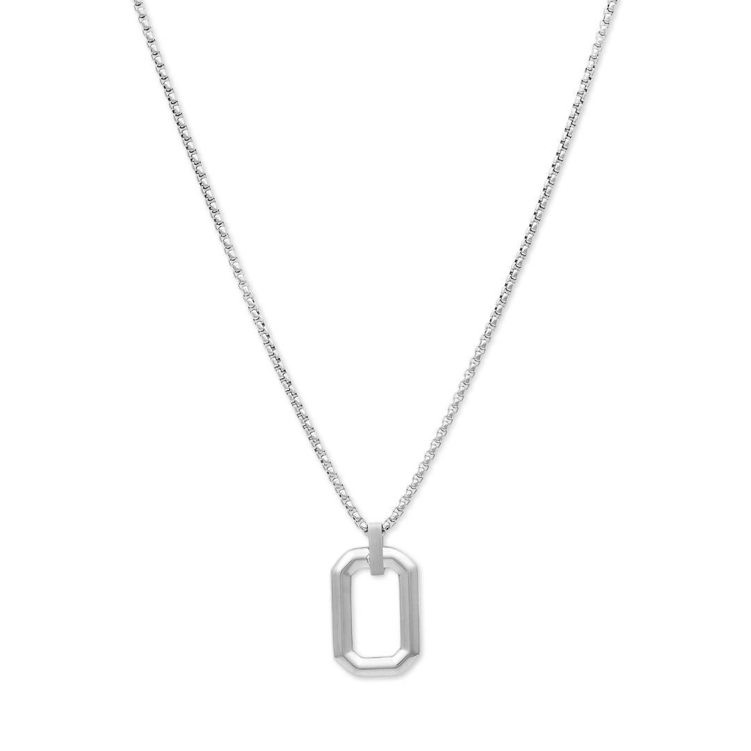 Geometric Link Necklace (Silver)