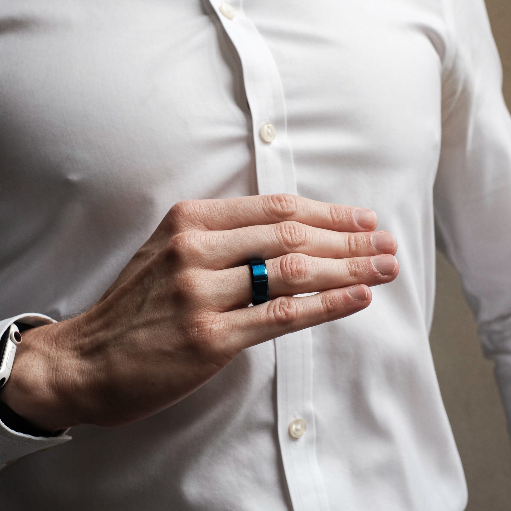 The Superman - Brushed Titanium Ring