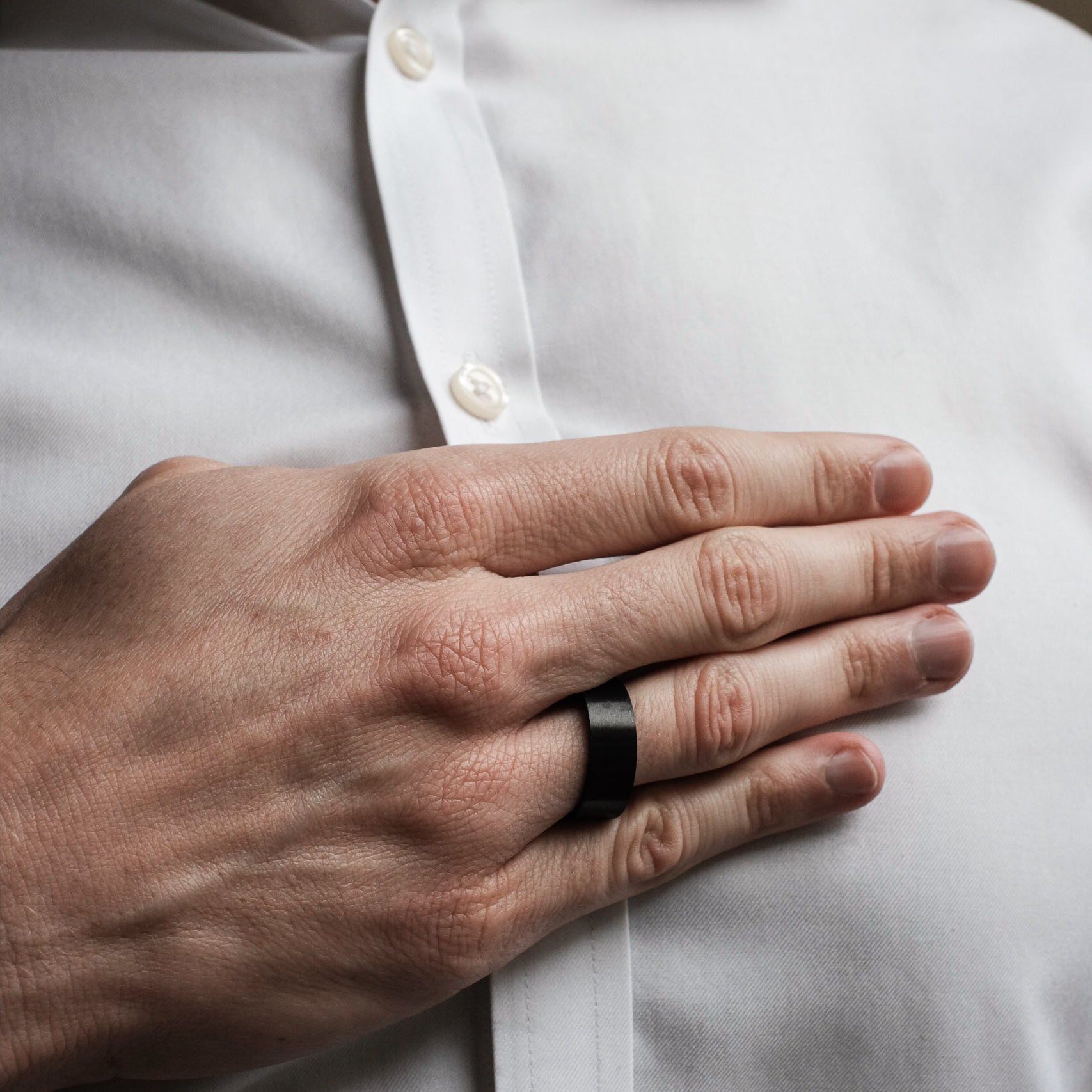 The Physicist - Brushed Titanium Ring